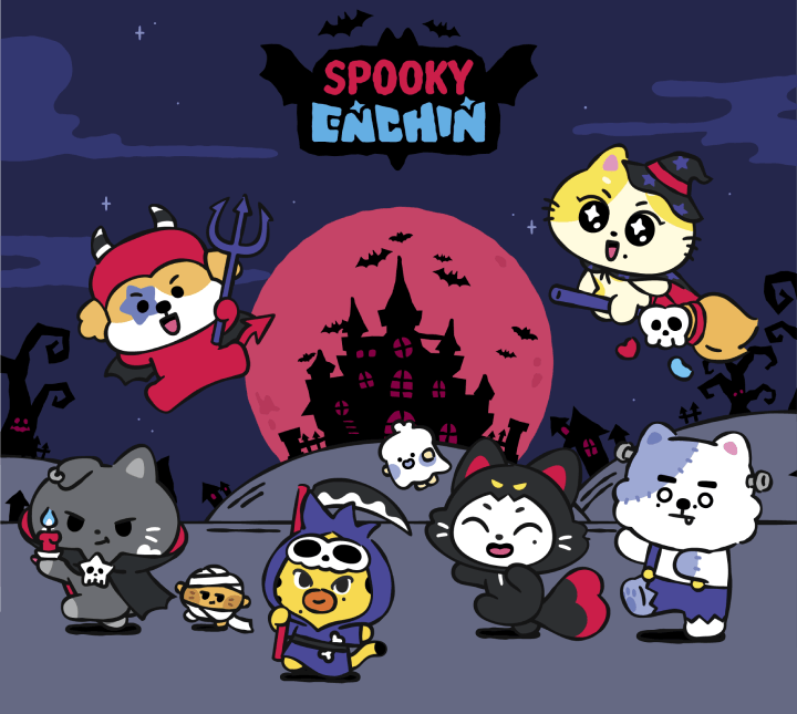 ENHYPEN PLUSH KEYRING [SPOOKY ENCHIN]