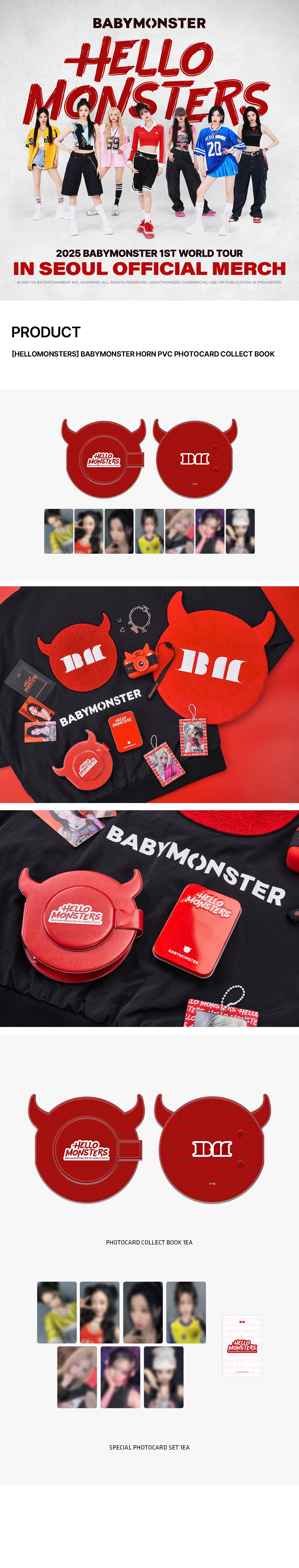 BABYMONSTER HORN PVC PHOTOCARD COLLECT BOOK [HELLOMONSTERS]