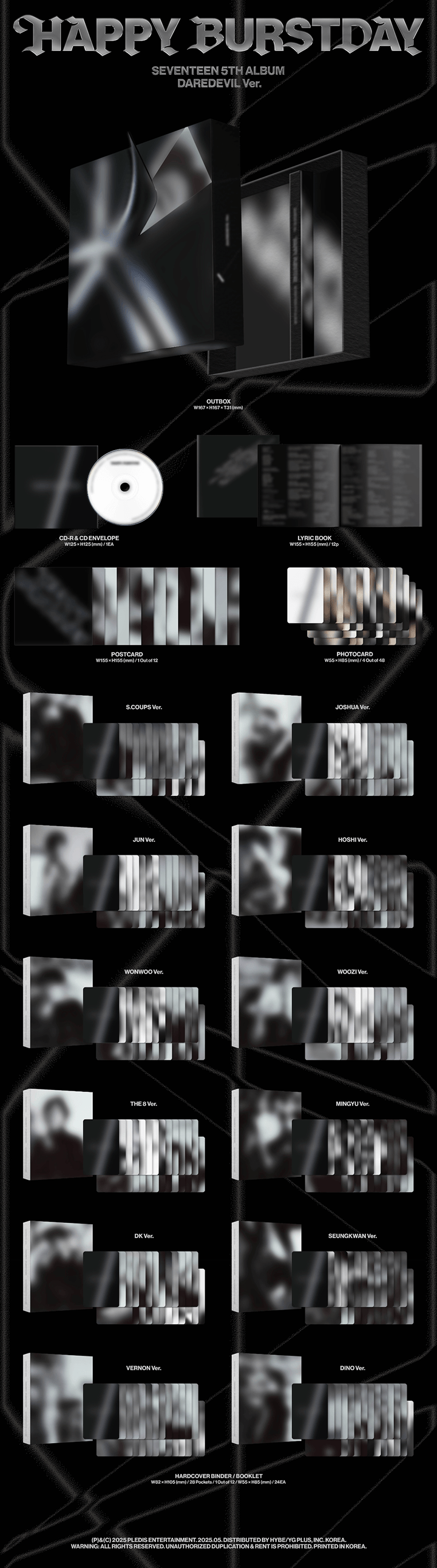 SEVENTEEN 5TH ALBUM [HAPPY BURSTDAY] (DAREDEVIL VER.)