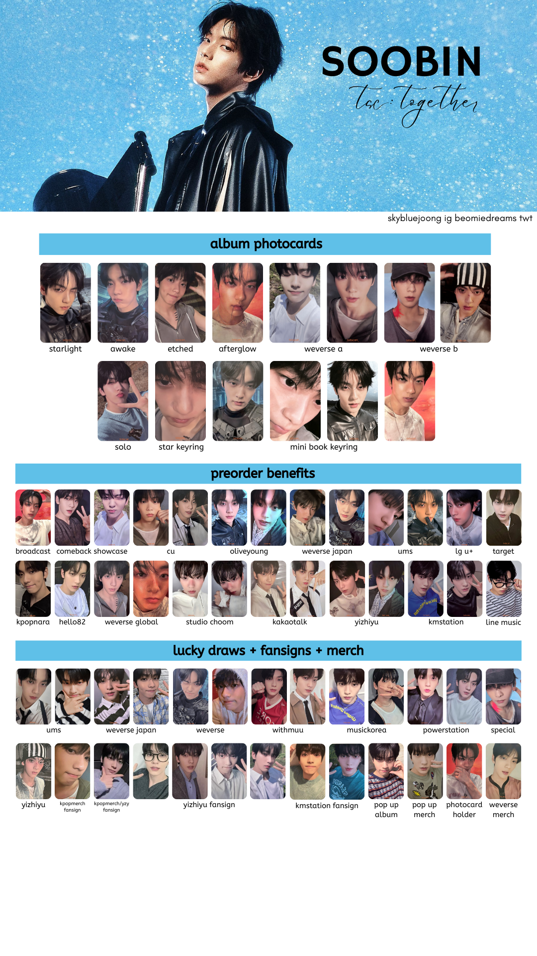 TXT 'THE STAR CHAPTER: SANCTUARY' ALBUM PHOTOCARD 小卡