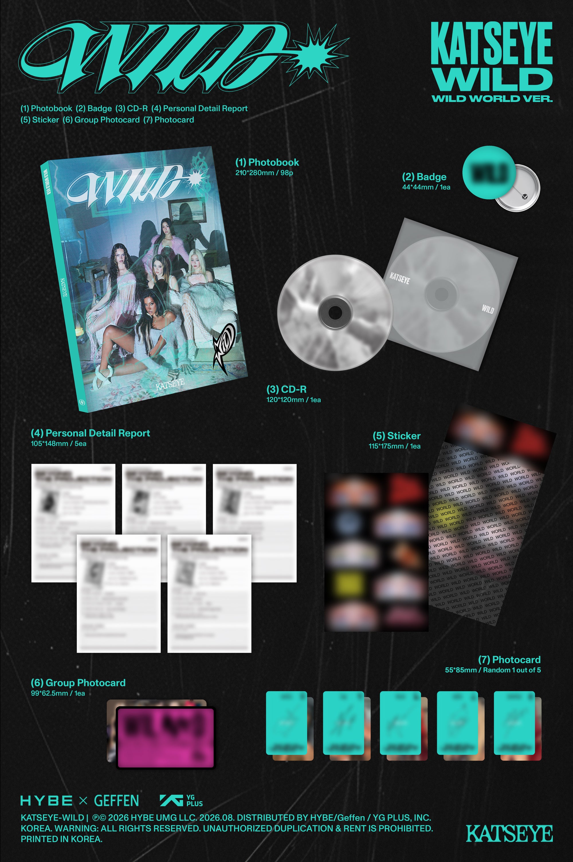 KATSEYE 3RD EP ALBUM [WILD] (PHOTOBOOK VER.)