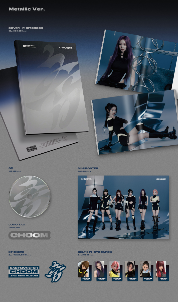 BABYMONSTER 3RD MINI ALBUM [CHOOM] (CRIMSON / METALLIC / PRISM VER.)