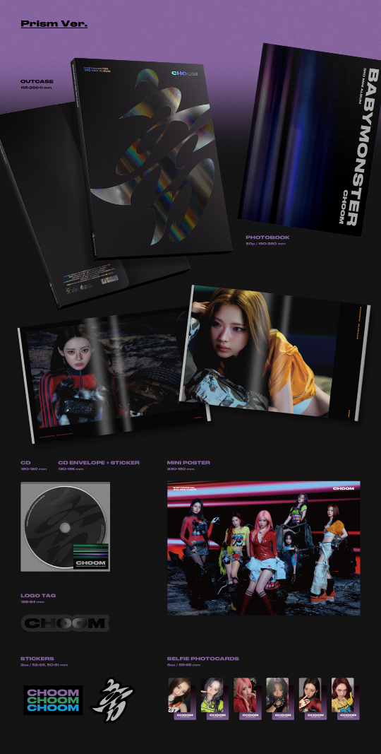 BABYMONSTER 3RD MINI ALBUM [CHOOM] (CRIMSON / METALLIC / PRISM VER.)