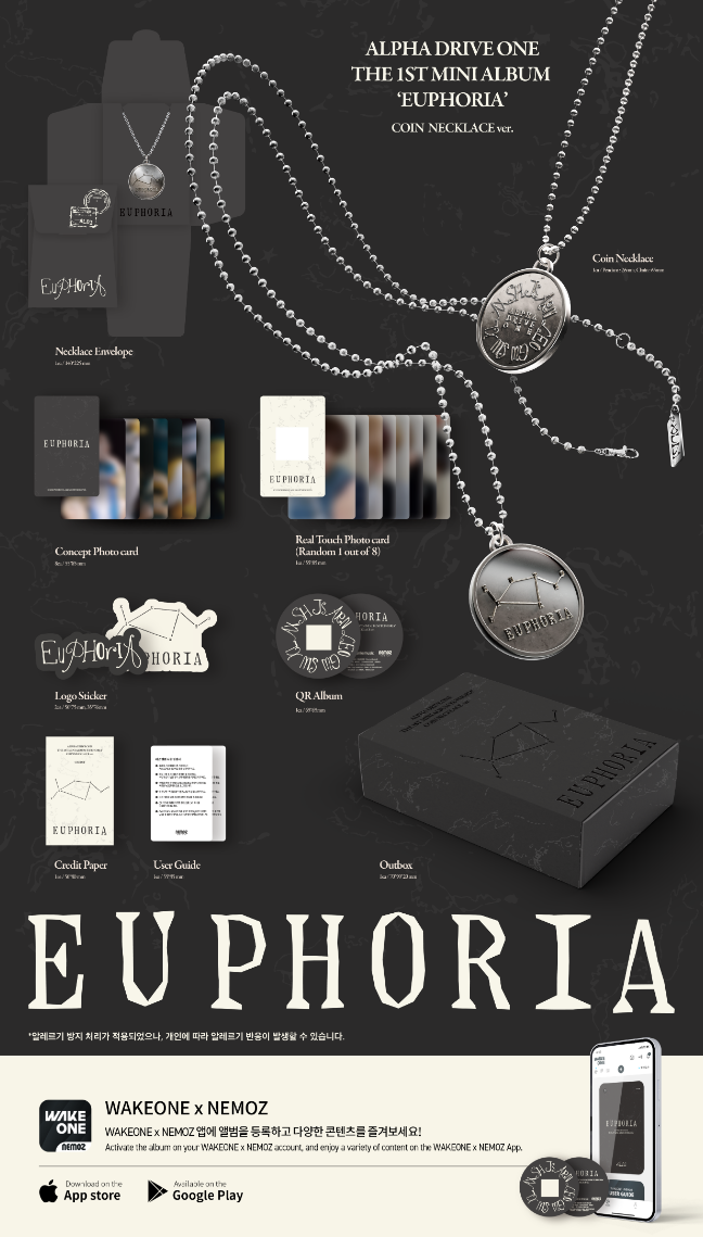 ALPHA DRIVE ONE 1ST MINI ALBUM [EUPHORIA] (COIN NECKLACE VER.) (LIMITED EDITION)