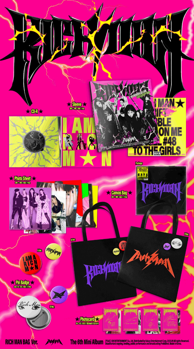 AESPA 6TH MINI ALBUM [RICH MAN] (RICH MAN BAG VER.)