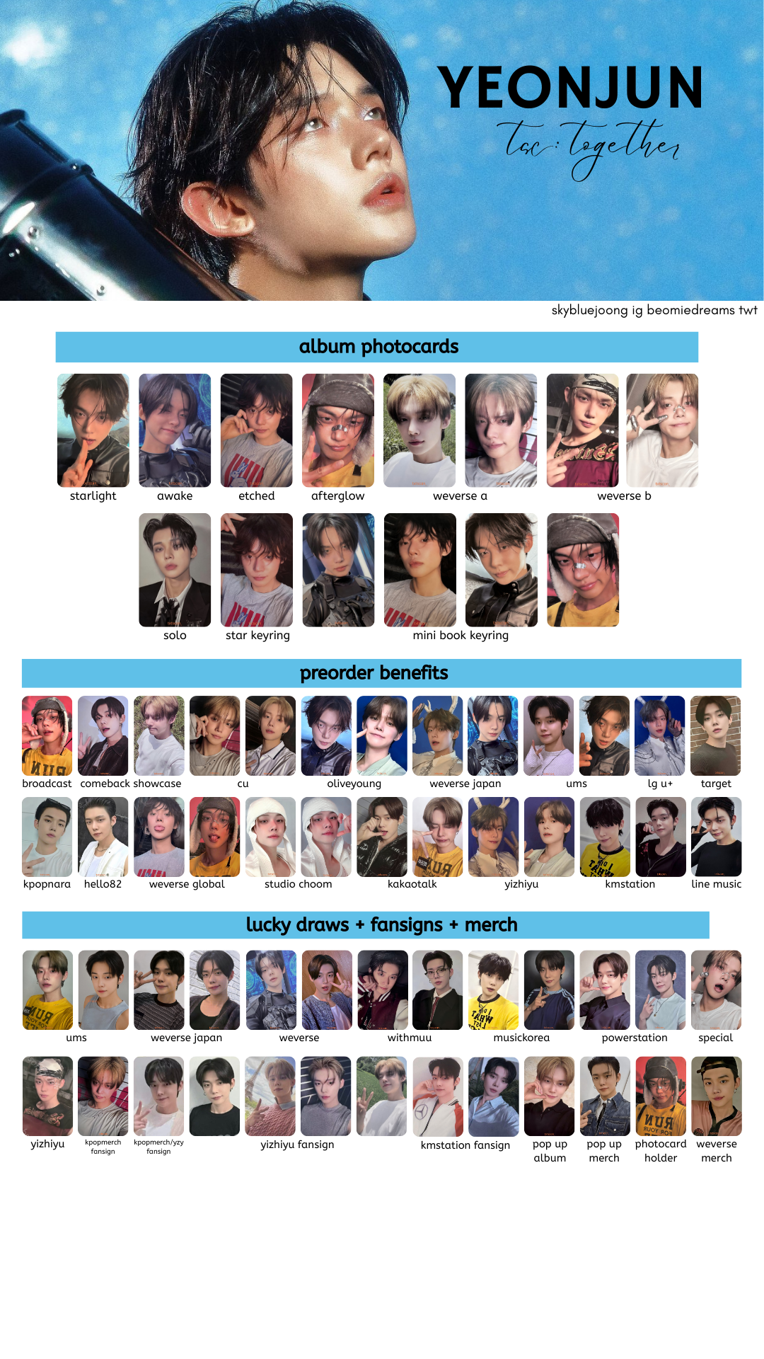 TXT 'THE STAR CHAPTER: SANCTUARY' ALBUM PHOTOCARD 小卡