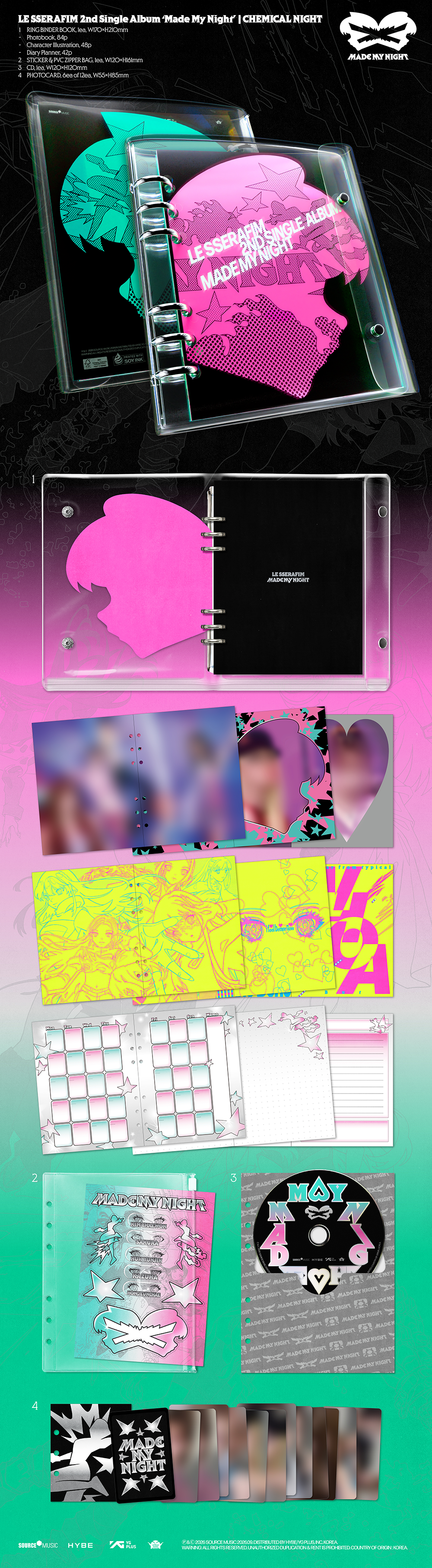 LE SSERAFIM 2ND SINGLE ALBUM 'MADE MY NIGHT' (CHEMICAL NIGHT VER.)