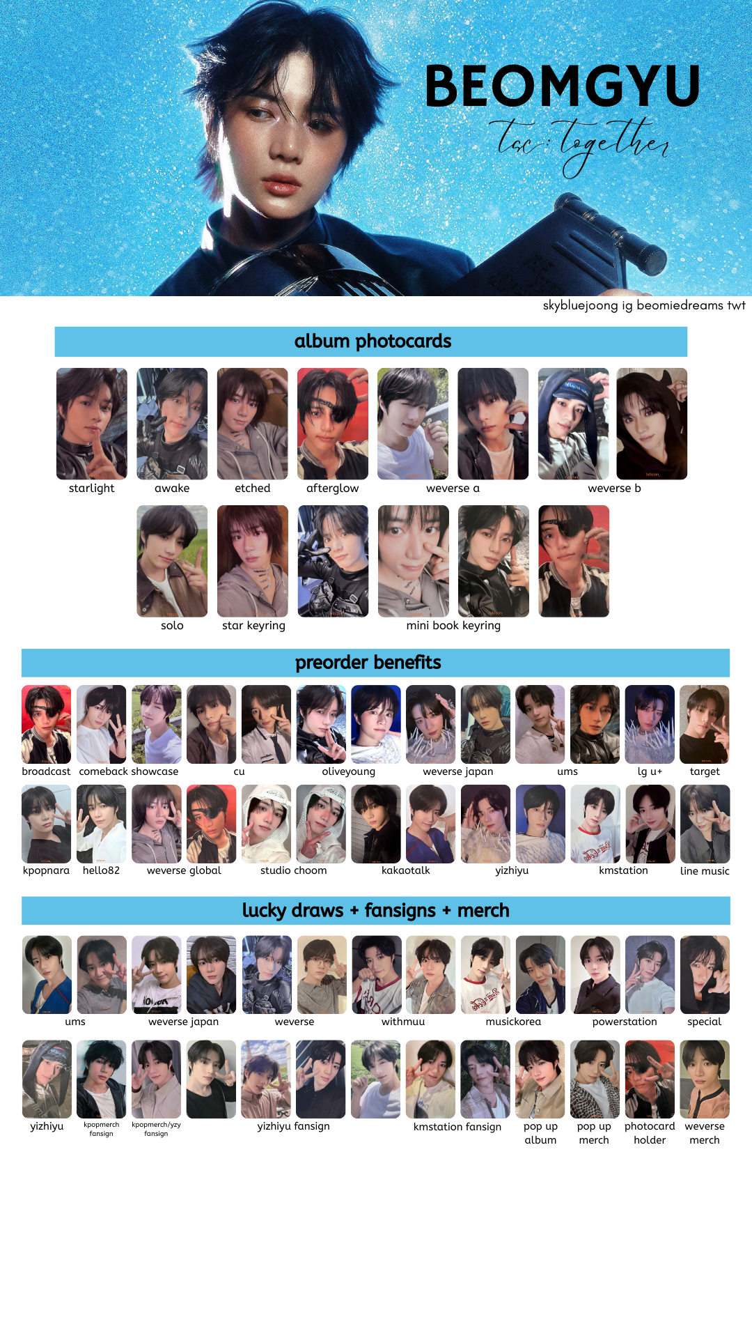 TXT 'THE STAR CHAPTER: SANCTUARY' ALBUM PHOTOCARD 小卡