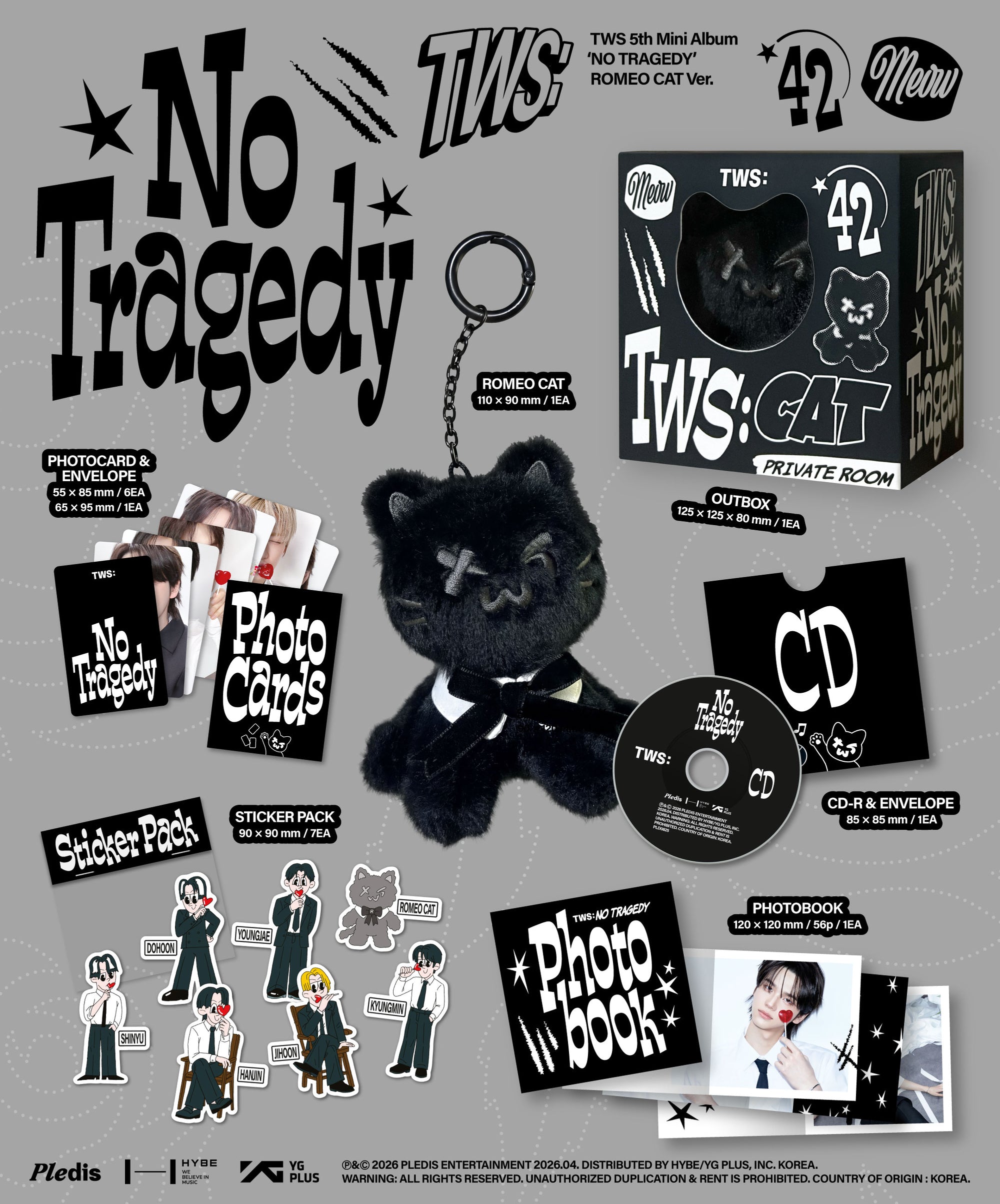 TWS 5TH MINI ALBUM 'NO TRAGEDY' ROMEO CAT VER.