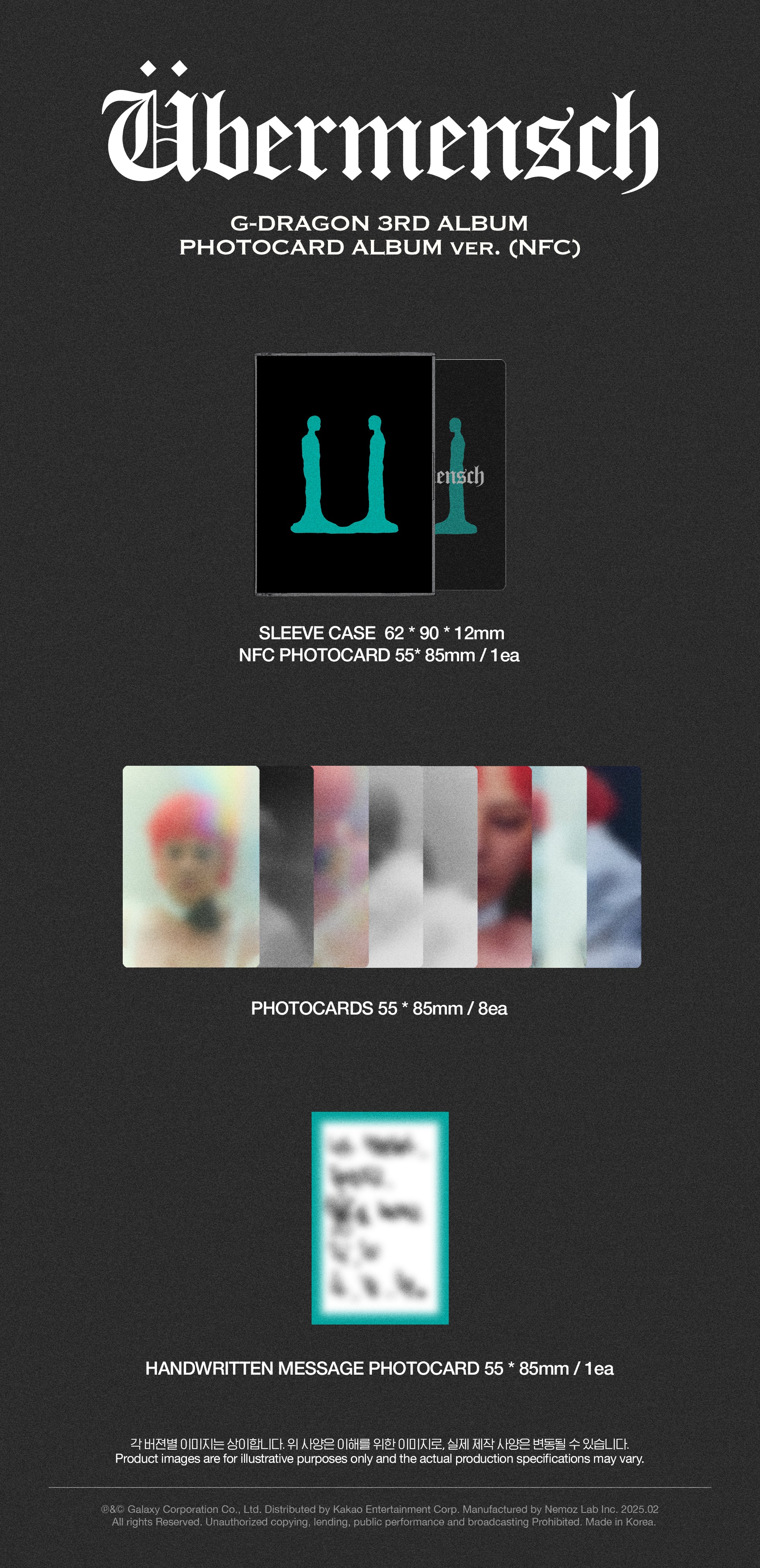 G-DRAGON 3RD ALBUM [ÜBERMENSCH] (PHOTOCARD ALBUM VER.) (NFC)