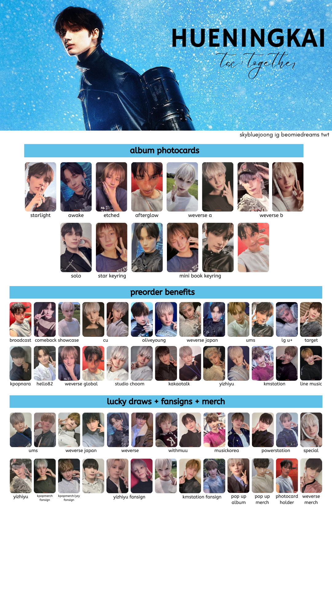 TXT 'THE STAR CHAPTER: SANCTUARY' ALBUM PHOTOCARD 小卡