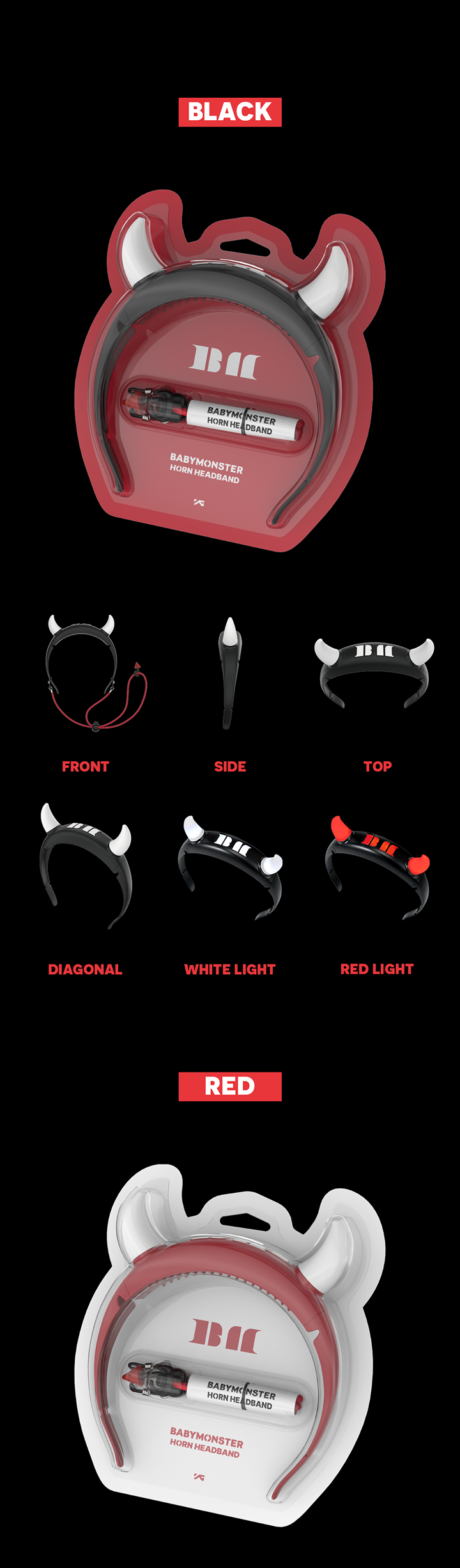 BABYMONSTER HORN HEADBAND + PHOTOCARD