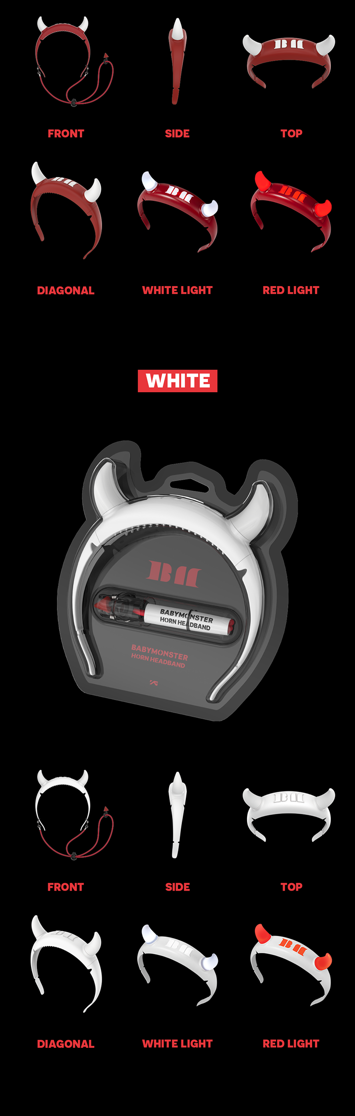 BABYMONSTER HORN HEADBAND + PHOTOCARD
