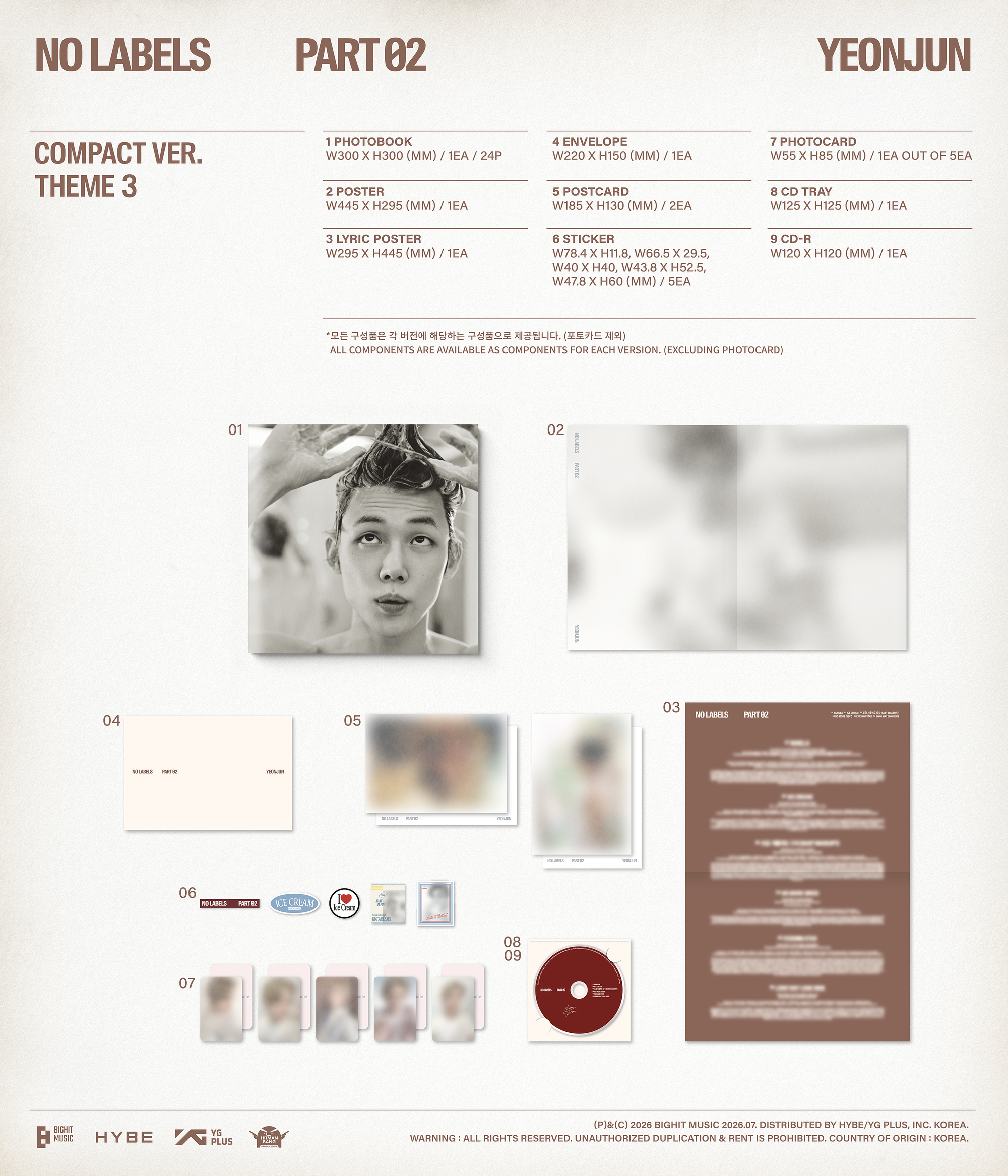 YEONJUN 2ND MINI ALBUM [NO LABELS: PART 02] (COMPACT VER.)