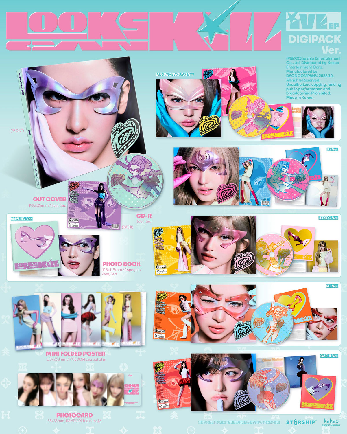 IVE EP ALBUM [LOOKS CAN KILL] (DIGIPACK VER.) (LIMITED EDITION)