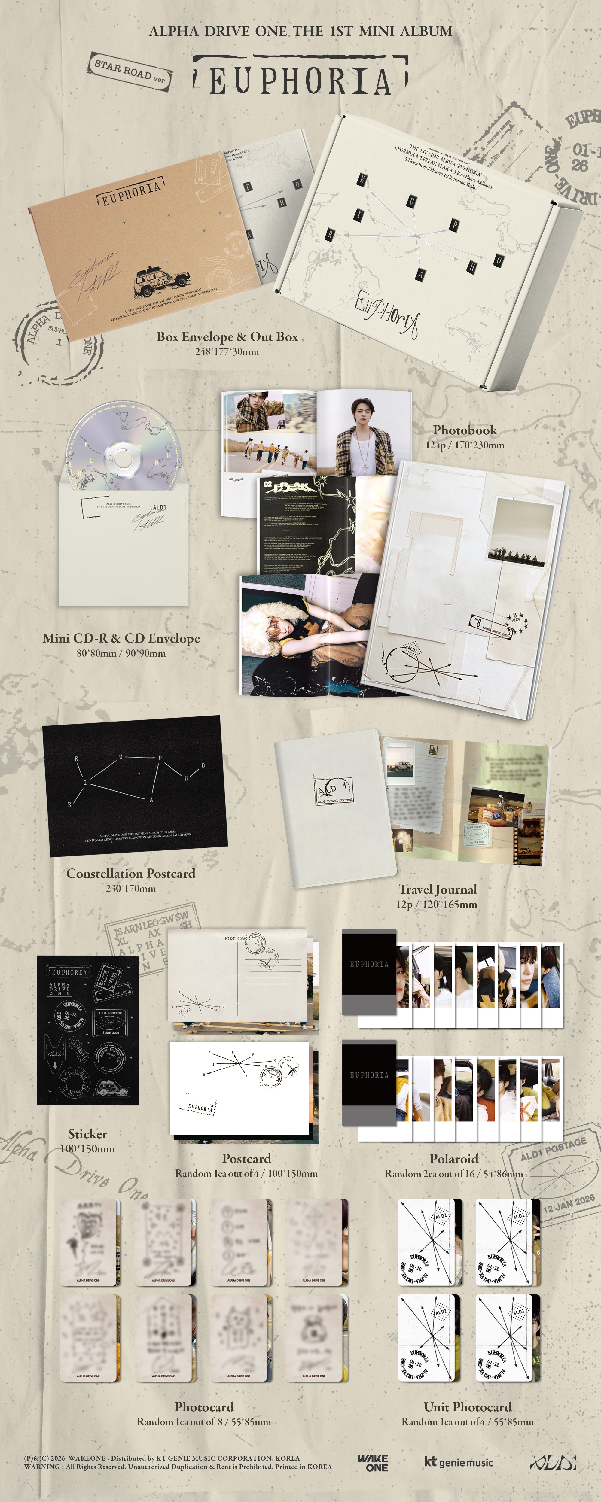 ALPHA DRIVE ONE 1ST MINI ALBUM [EUPHORIA] (STAR ROAD VER.)