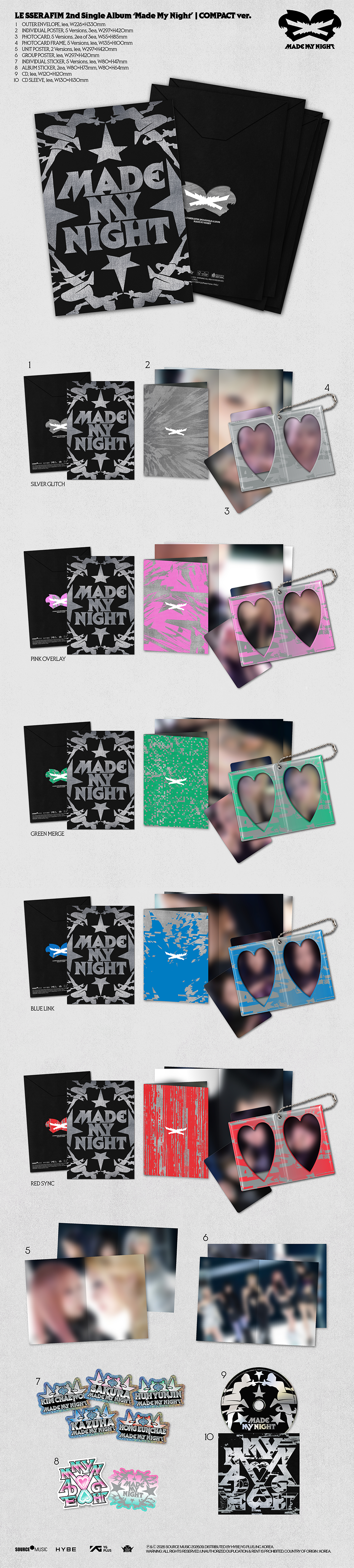 LE SSERAFIM 2ND SINGLE ALBUM 'MADE MY NIGHT' (COMPACT VER.)