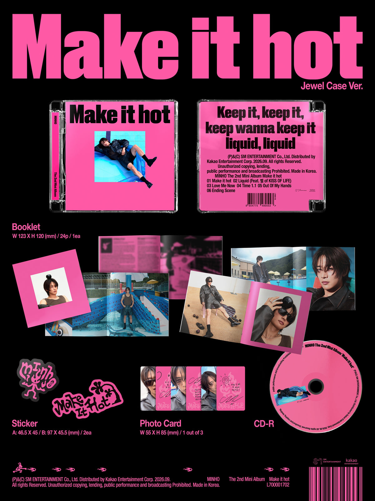 SHINEE MINHO 2ND MINI ALBUM [MAKE IT HOT] (JEWEL CASE VER.)
