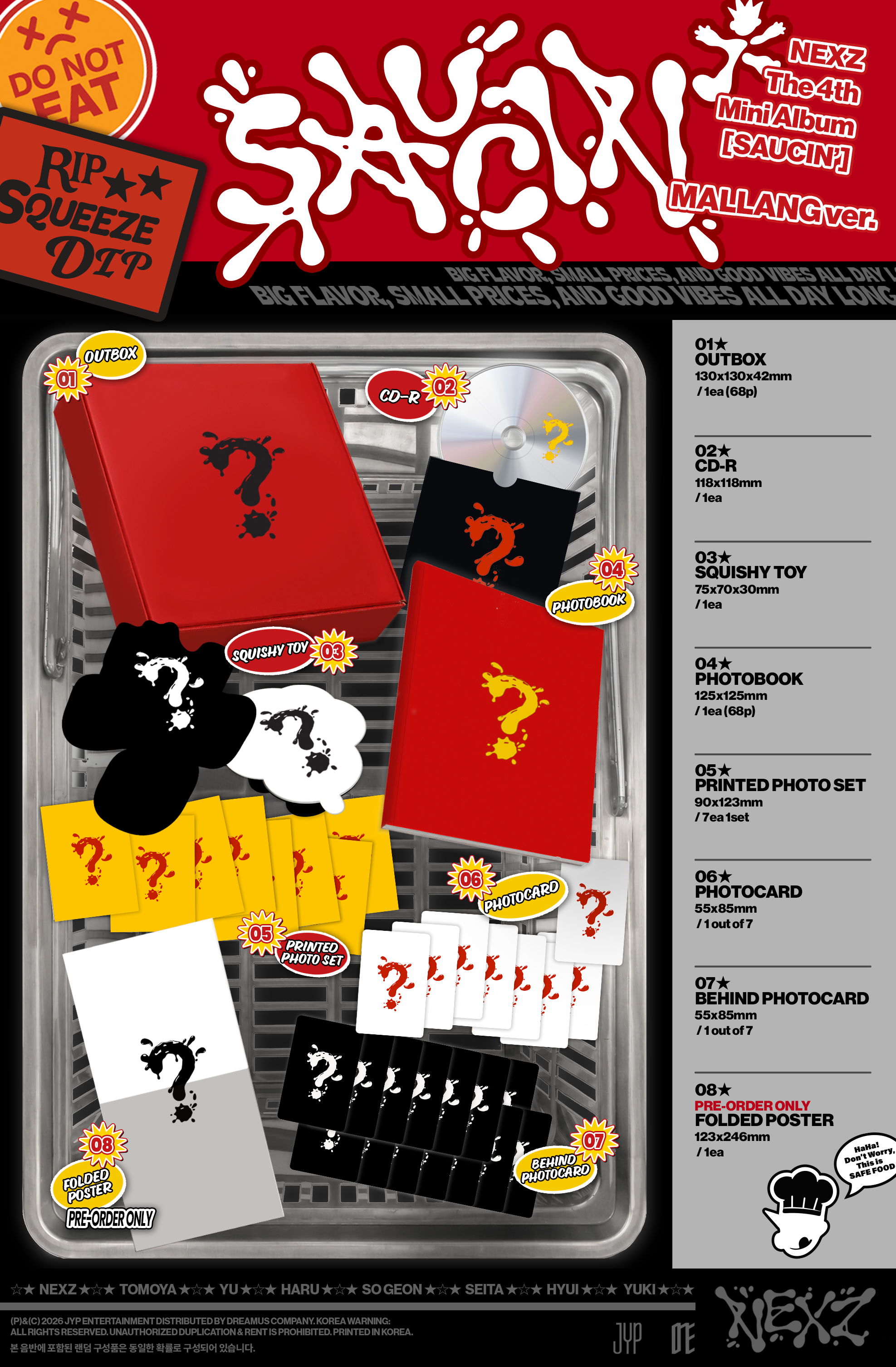 NEXZ 4TH MINI ALBUM [SAUCIN'] (MALLANG VER.)