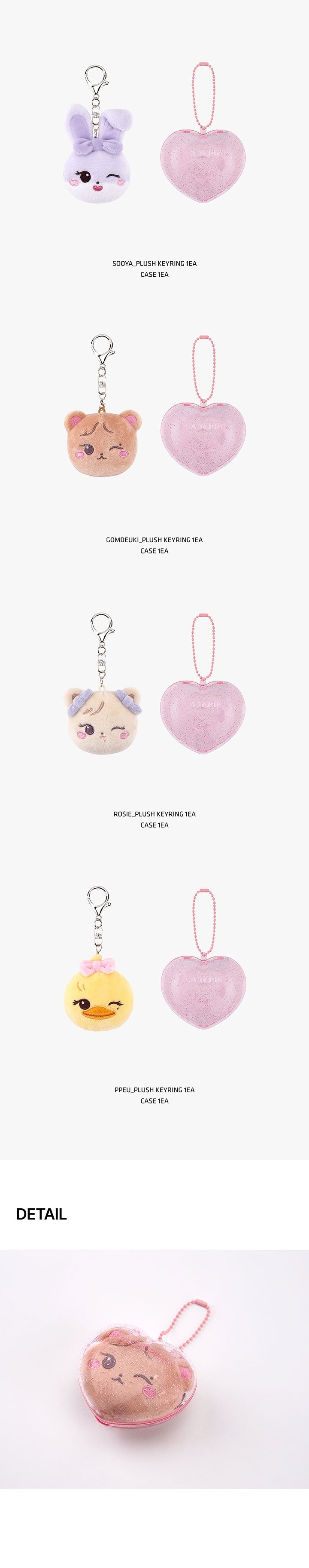 BLACKPINK CHARACTER PLUSH FACE KEYRING + CASE [DEADLINETOUR]