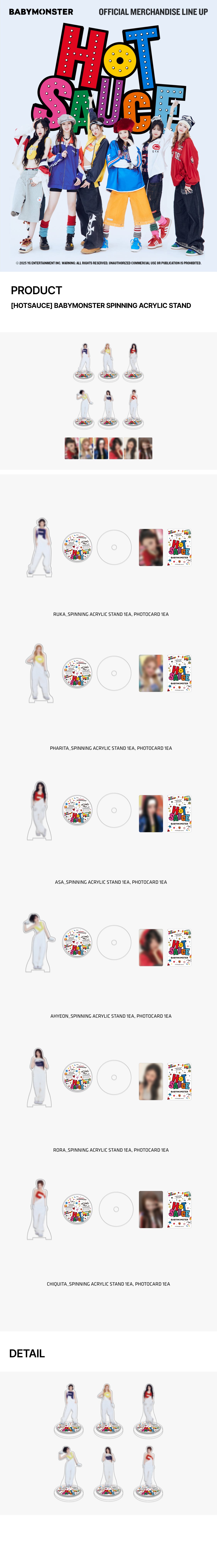 BABYMONSTER SPINNING ACRYLIC STAND [HOTSAUCE]