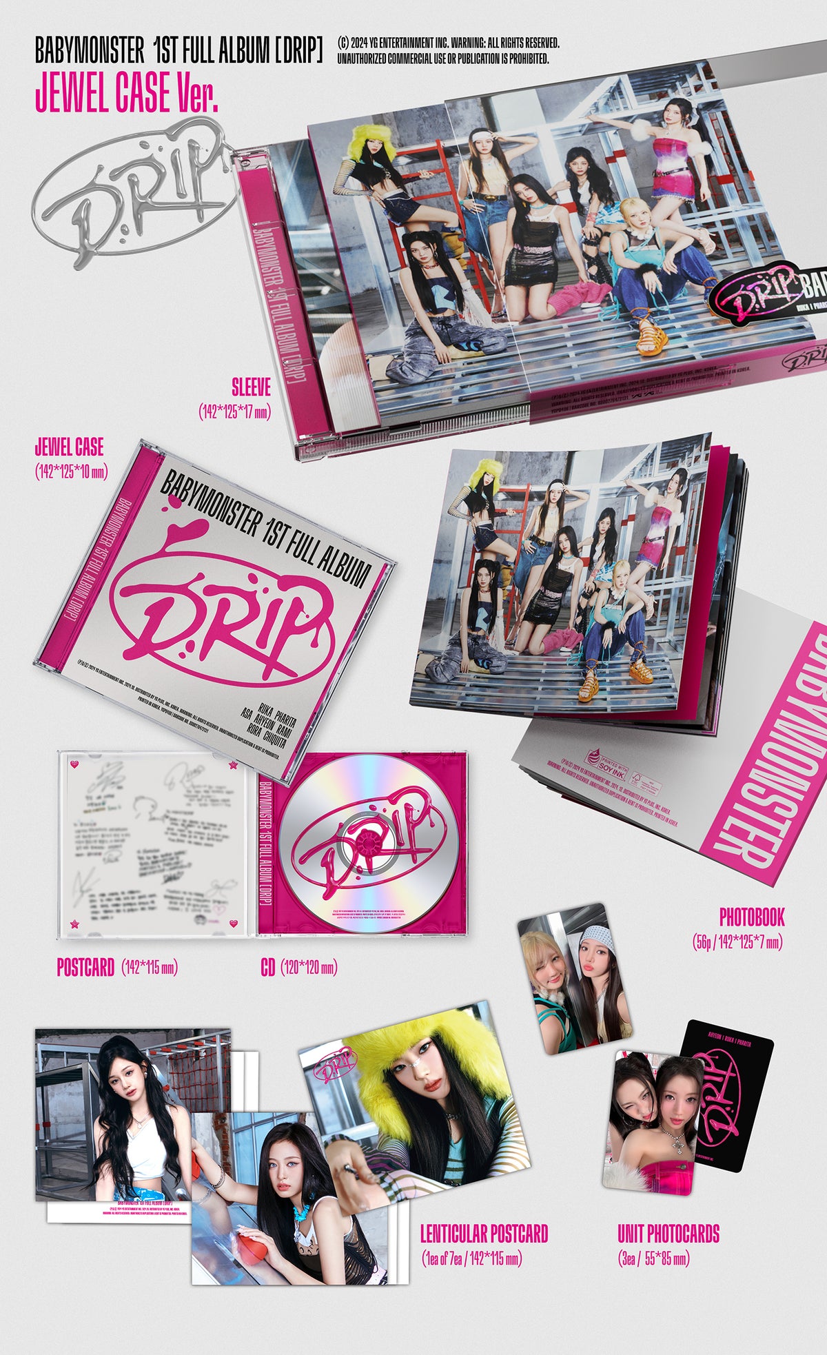 BABYMONSTER 1ST FULL ALBUM [DRIP] (JEWEL CASE VER.)