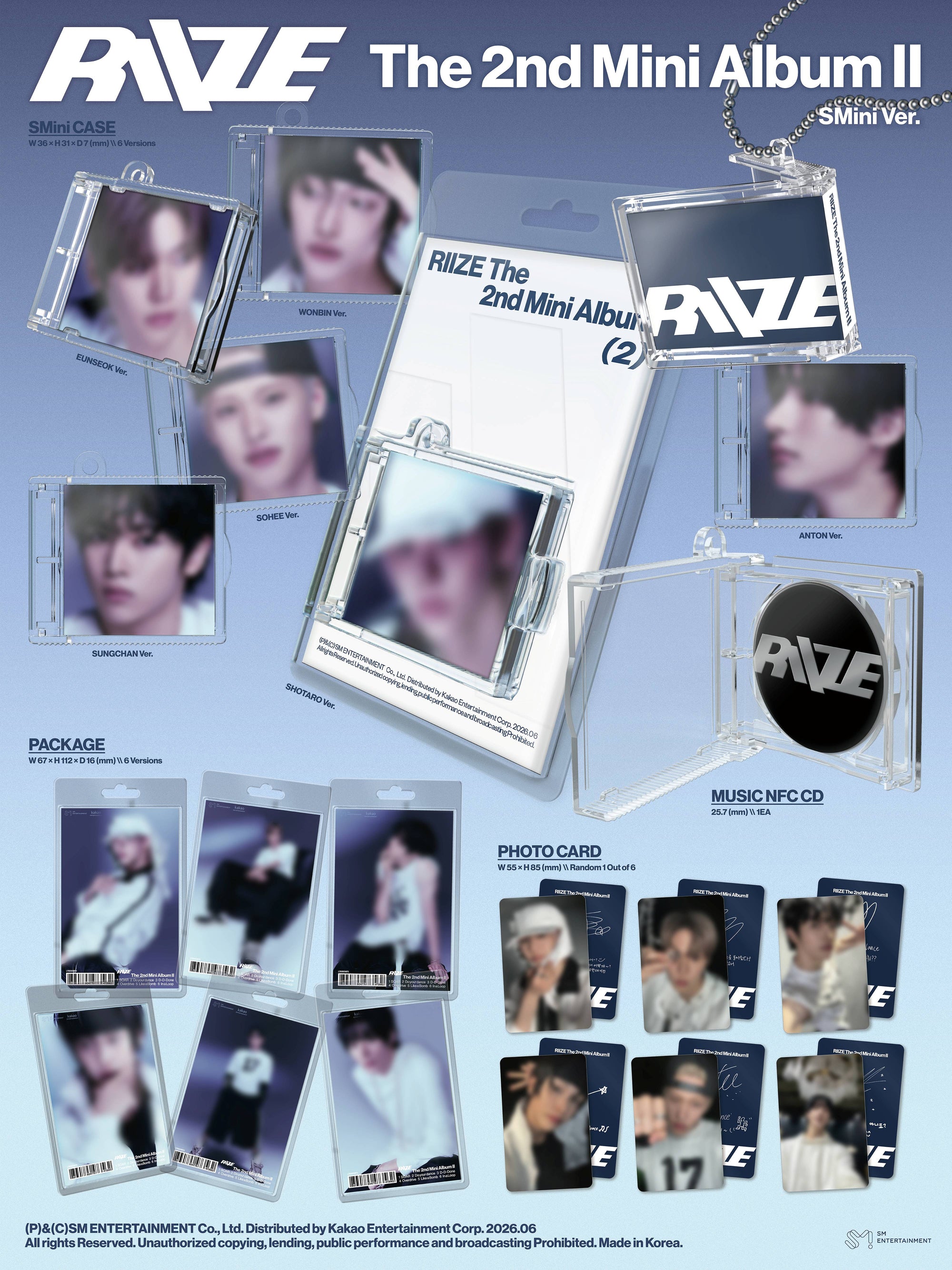 RIIZE 2ND MINI ALBUM [II] (SMINI VER.) (SMART ALBUM)