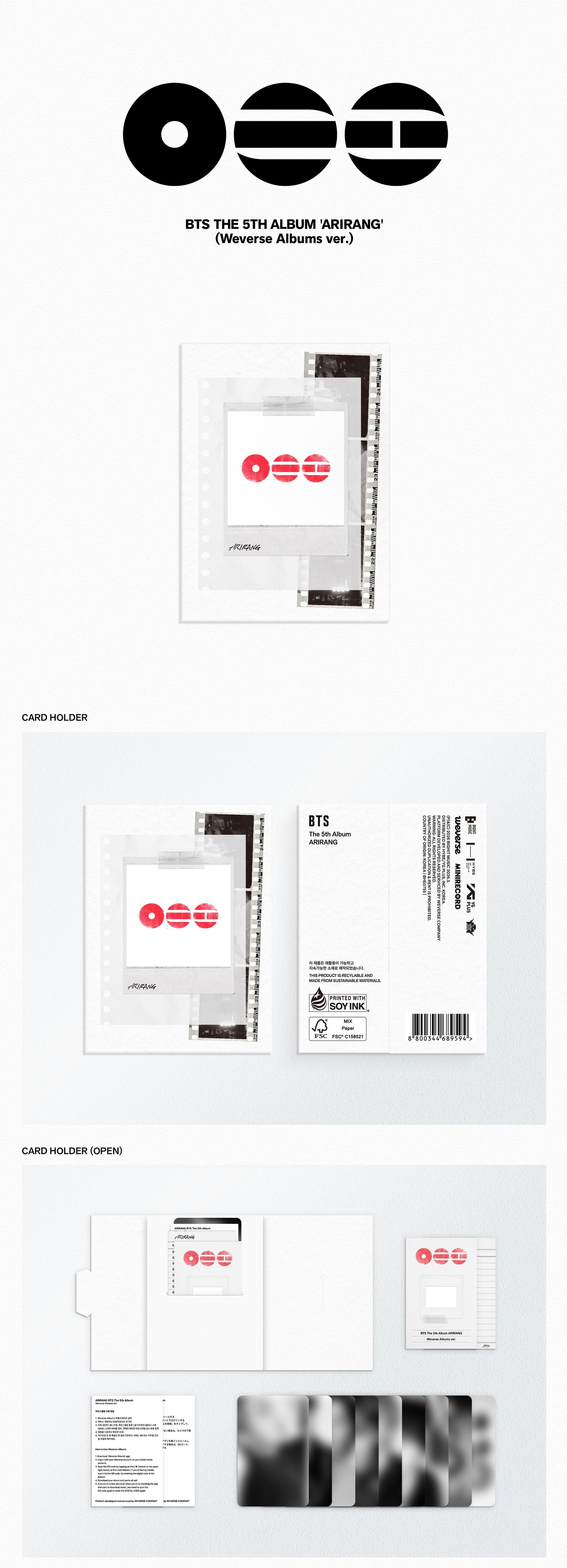 BTS 5TH ALBUM ARIRANG (WEVERSE ALBUMS VER.)