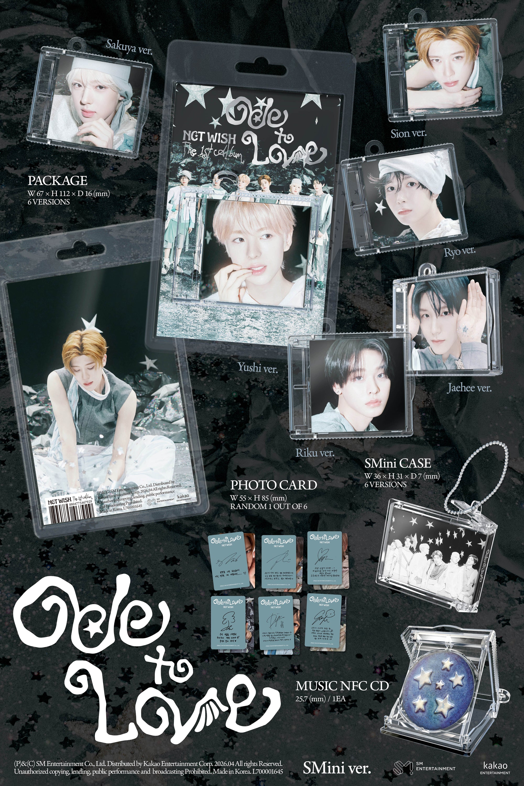 NCT WISH 1ST ALBUM [ODE TO LOVE] (SMINI VER.) (SMART ALBUM)