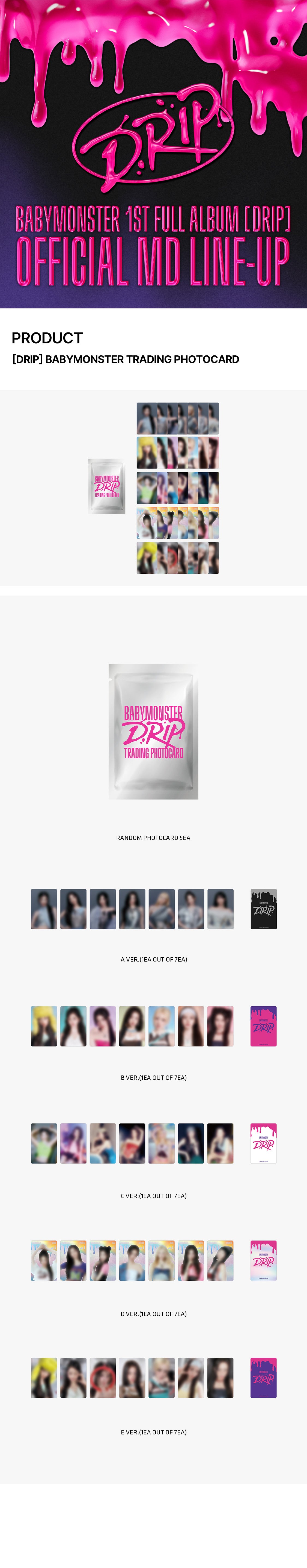 BABYMONSTER TRADING PHOTOCARD BULK PACK [DRIP]