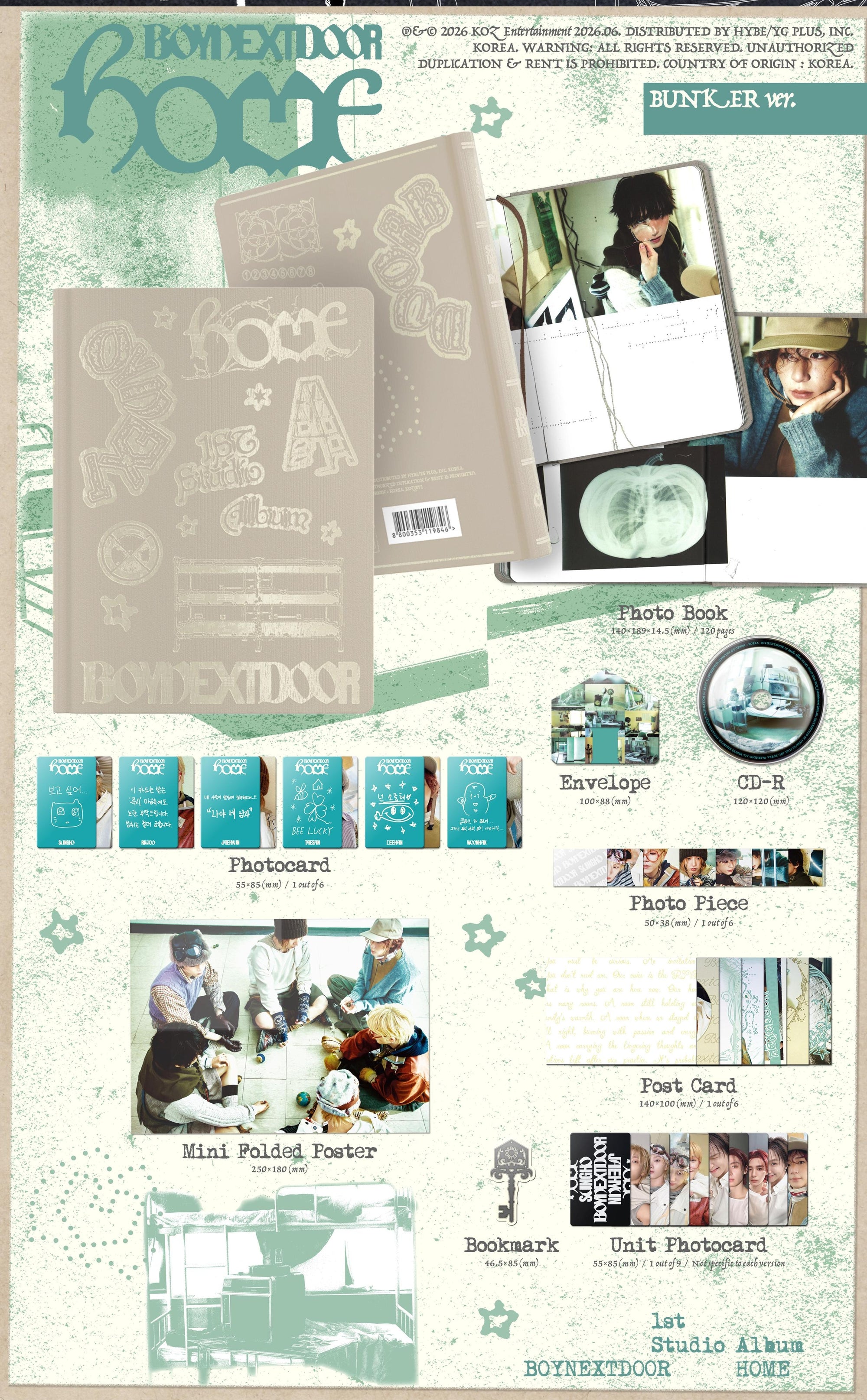 BOYNEXTDOOR 1ST STUDIO ALBUM [HOME] (PHOTOBOOK VER.)