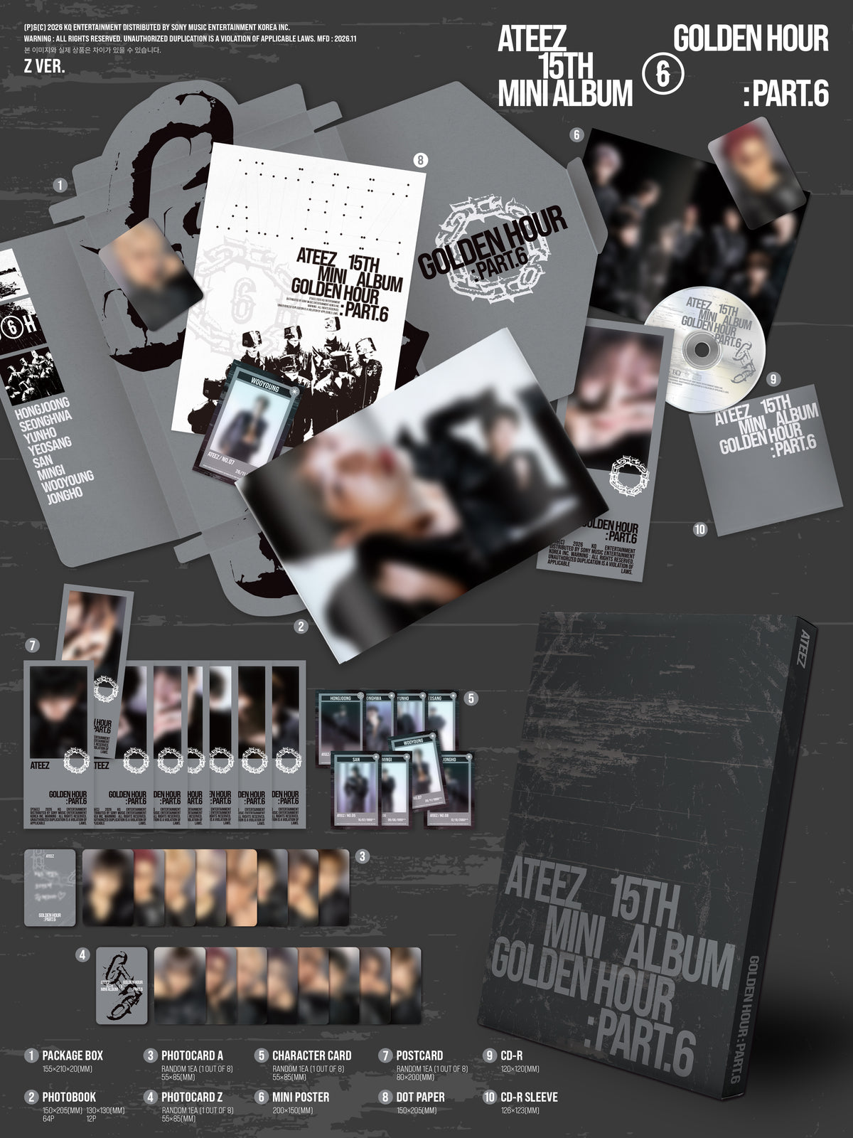ATEEZ 15TH MINI ALBUM [GOLDEN HOUR : PART.6] (PHOTOBOOK VER.)