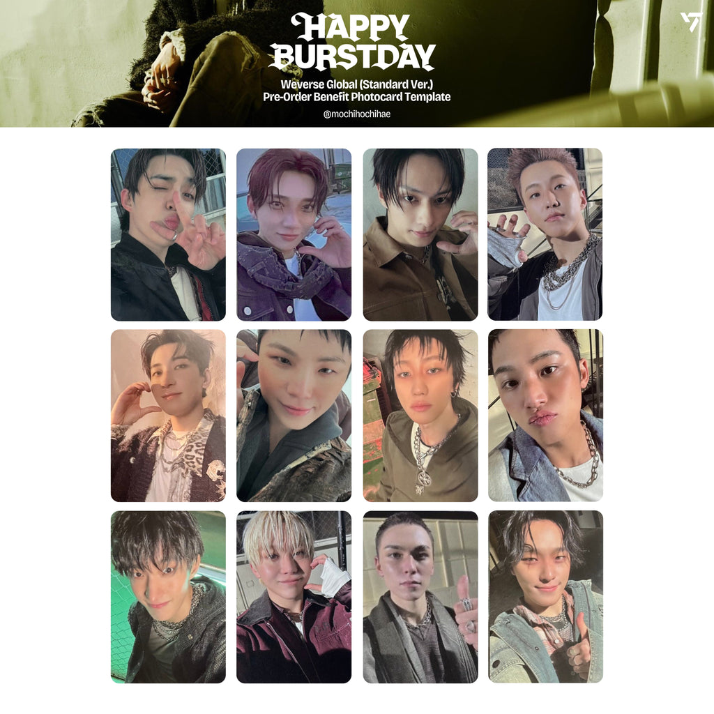 SEVENTEEN 5TH ALBUM [HAPPY BURSTDAY] 小卡 + 特典卡