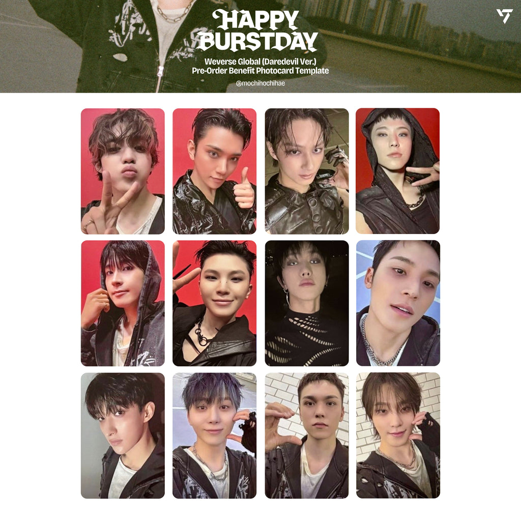 SEVENTEEN 5TH ALBUM [HAPPY BURSTDAY] 小卡 + 特典卡