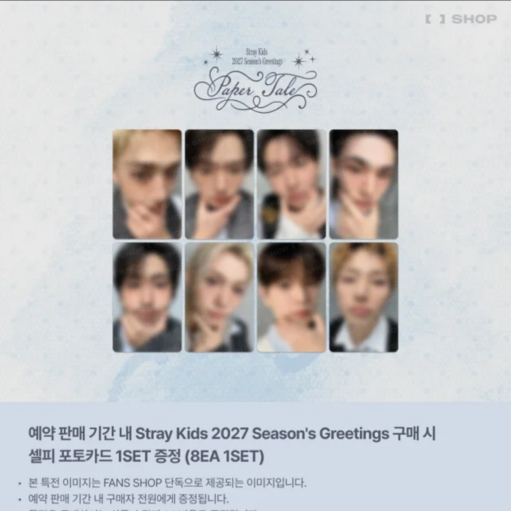STRAY KIDS 2027 SEASON'S GREETINGS [PAPER TALE]