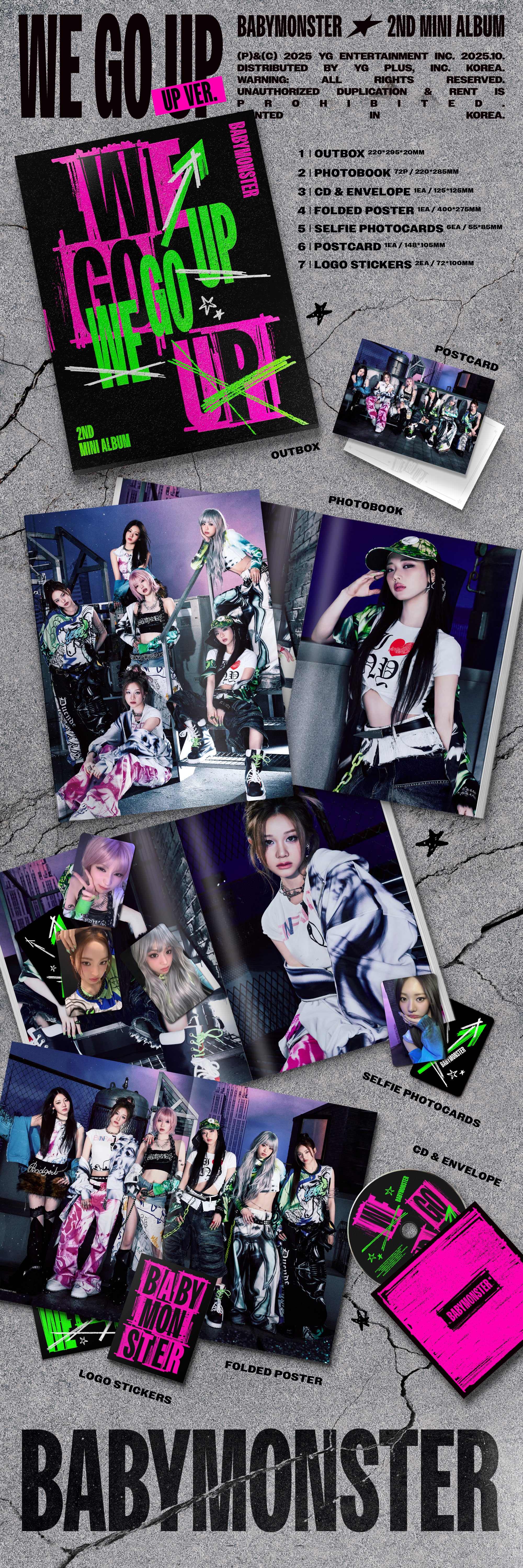 BABYMONSTER 2ND MINI ALBUM [WE GO UP] (WE / GO / UP VER.)