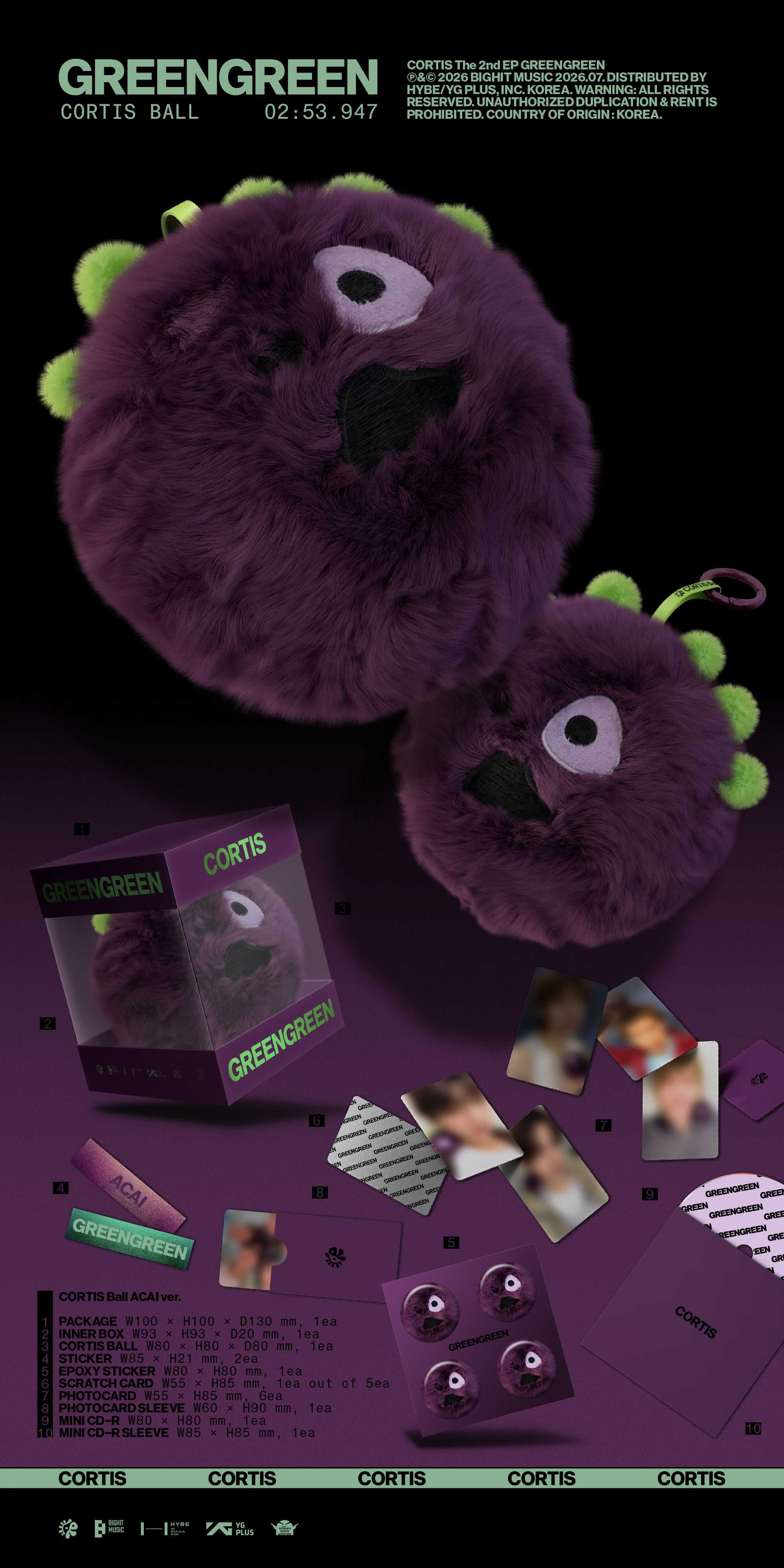 CORTIS 2ND EP ALBUM [GREENGREEN] (CORTIS BALL VER.)