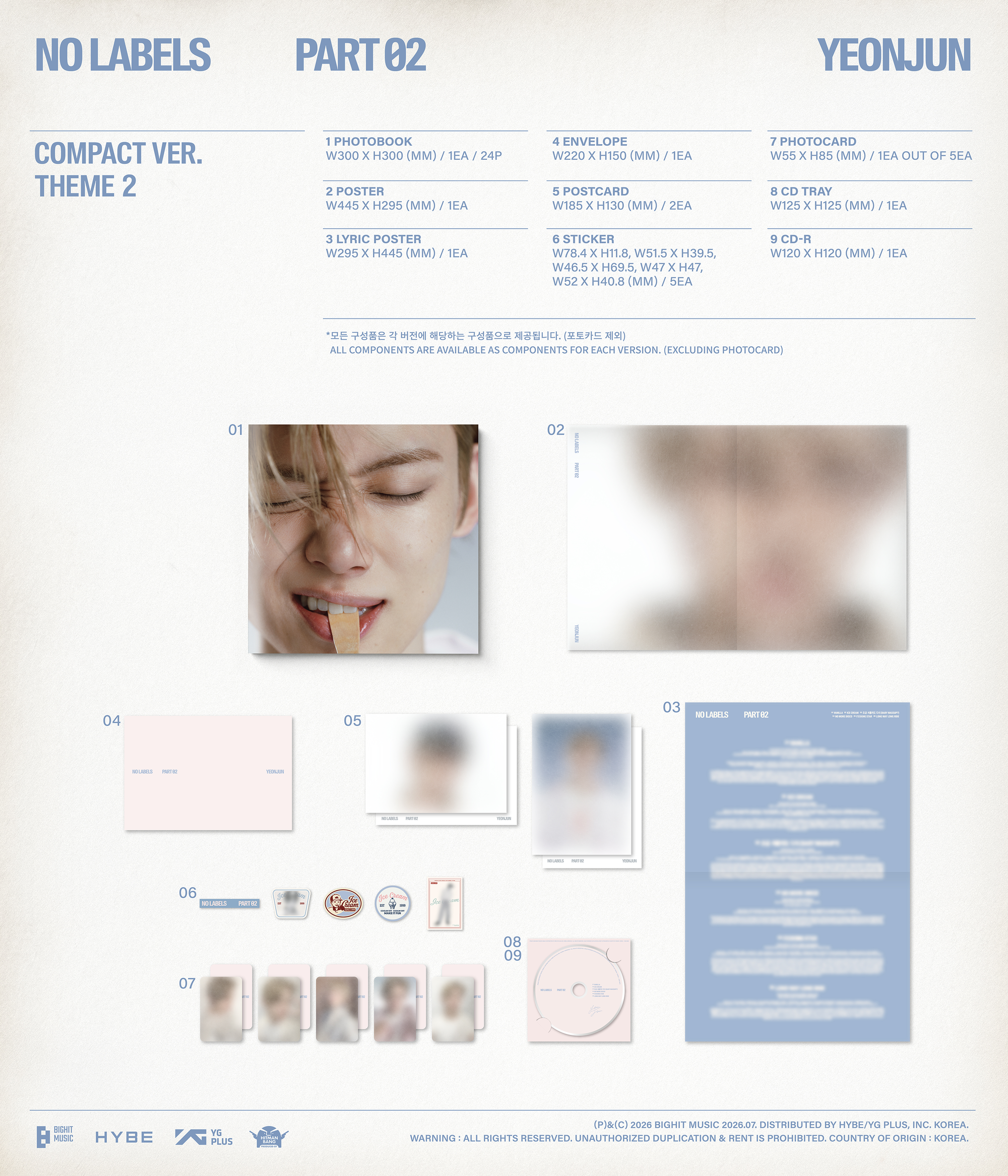 YEONJUN 2ND MINI ALBUM [NO LABELS: PART 02] (COMPACT VER.)