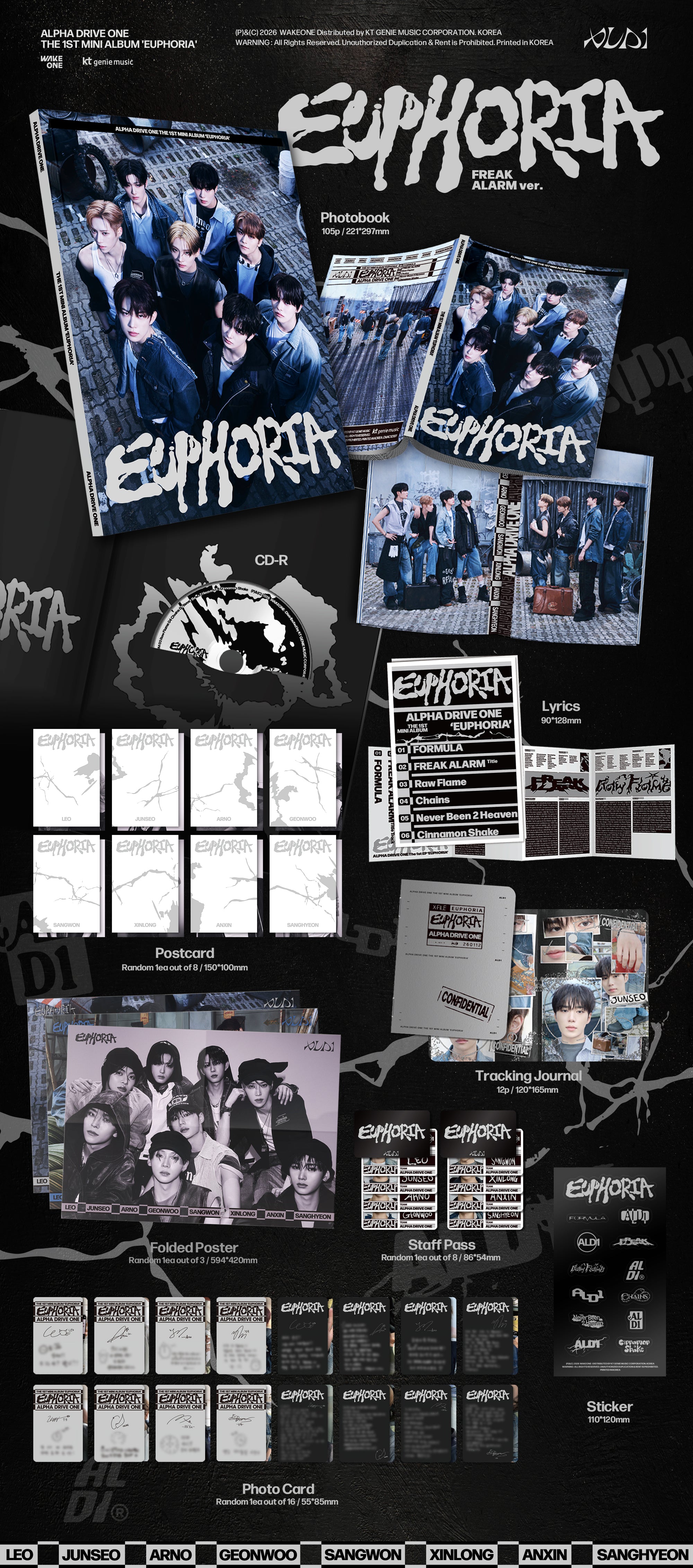 ALPHA DRIVE ONE 1ST MINI ALBUM [EUPHORIA] (FREAK ALARM VER.)