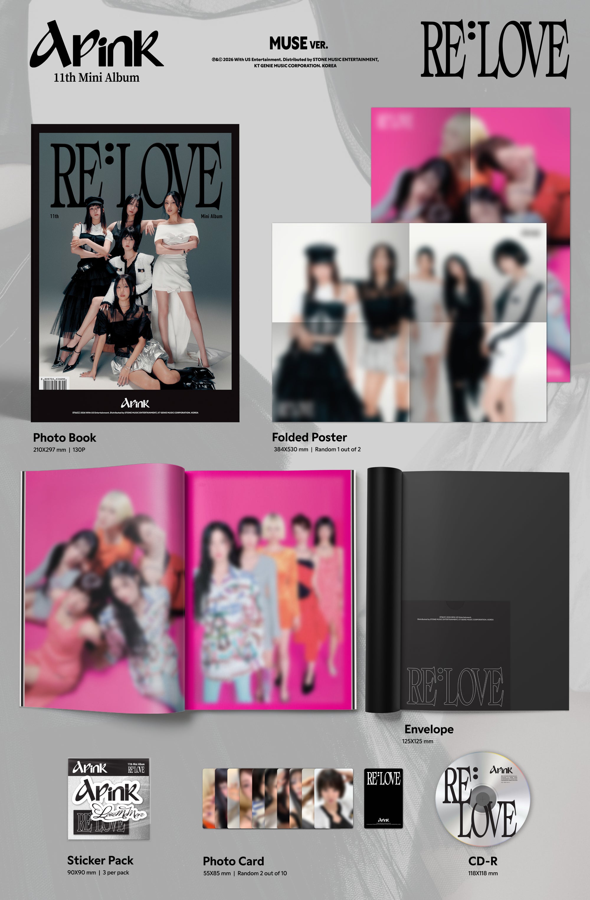 APINK 11TH MINI ALBUM [RE : LOVE] (MY / MUSE VER.)