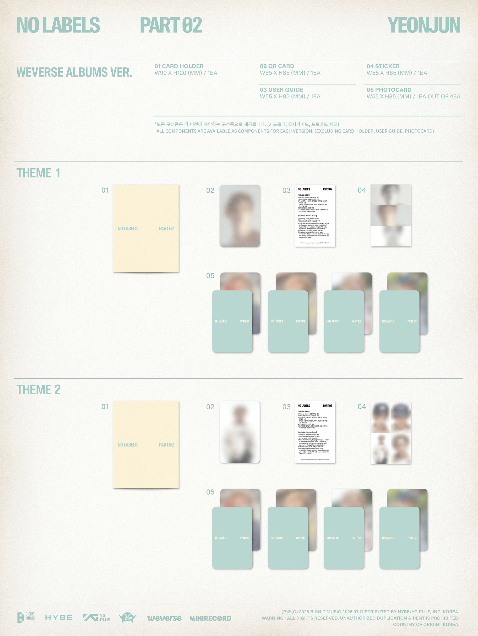 YEONJUN 2ND MINI ALBUM [NO LABELS: PART 02] (WEVERSE ALBUMS VER.)