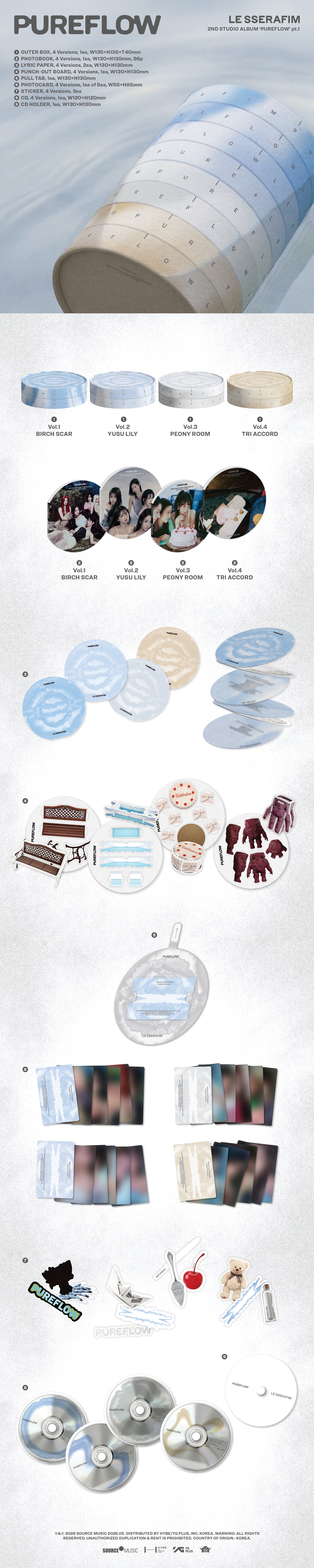 LE SSERAFIM 2ND STUDIO ALBUM ‘PUREFLOW’ PT.1 (PHOTOBOOK VER.)