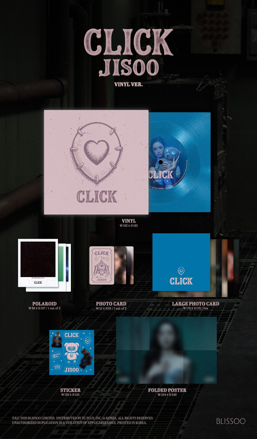 BLACKPINK JISOO SINGLE ALBUM [CLICK] (VINYL VER.)