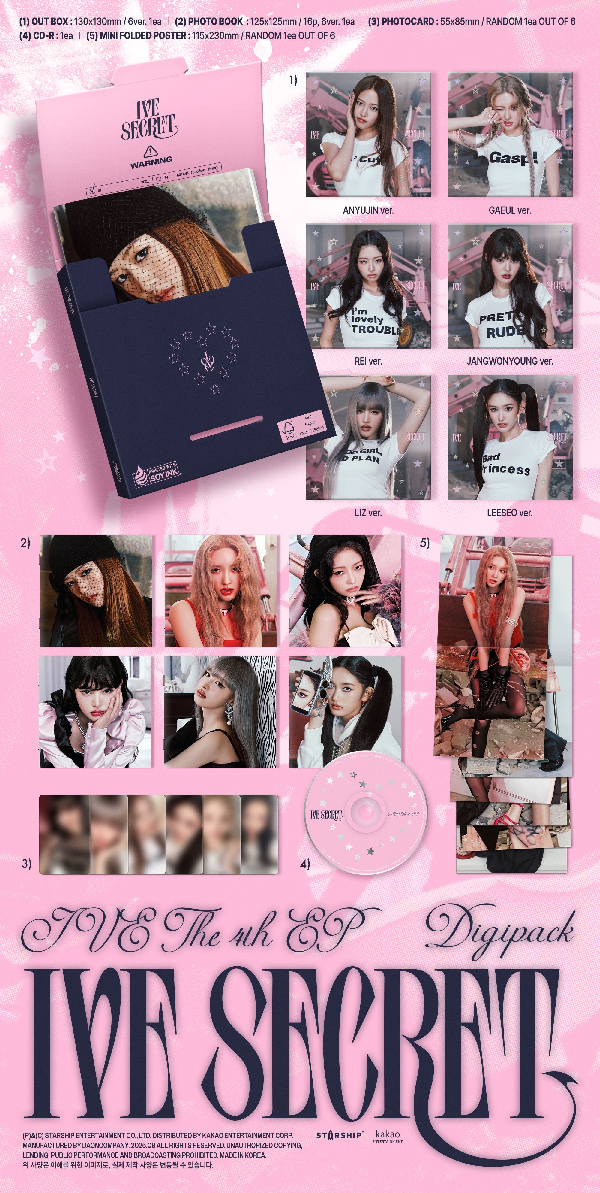 IVE 4TH MINI ALBUM [IVE SECRET] (DIGIPACK VER.)