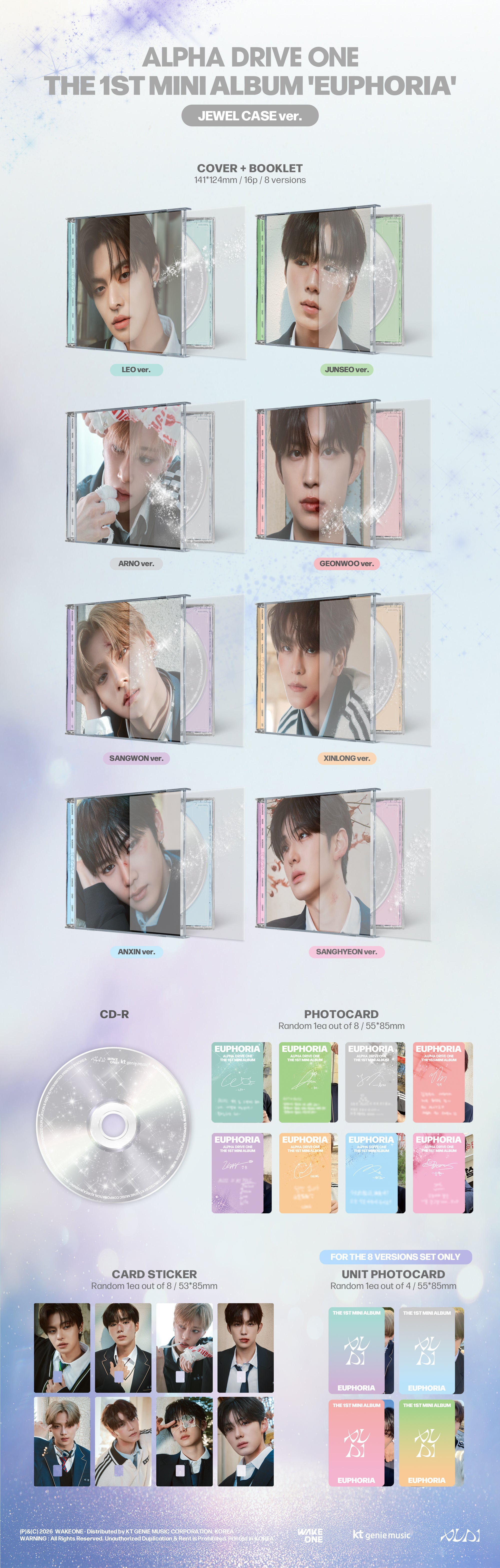 ALPHA DRIVE ONE 1ST MINI ALBUM [EUPHORIA] (JEWEL CASE VER.)
