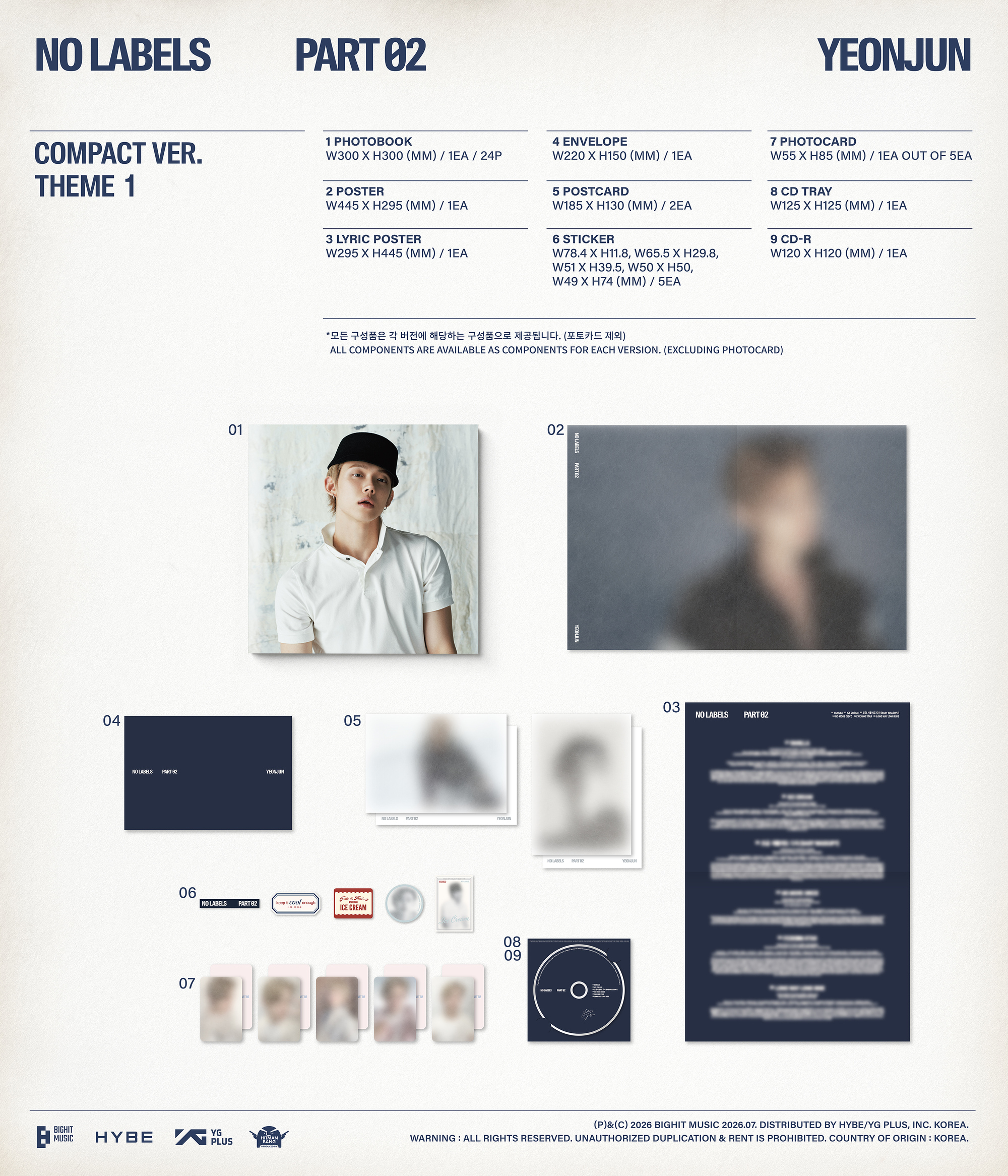 YEONJUN 2ND MINI ALBUM [NO LABELS: PART 02] (COMPACT VER.)