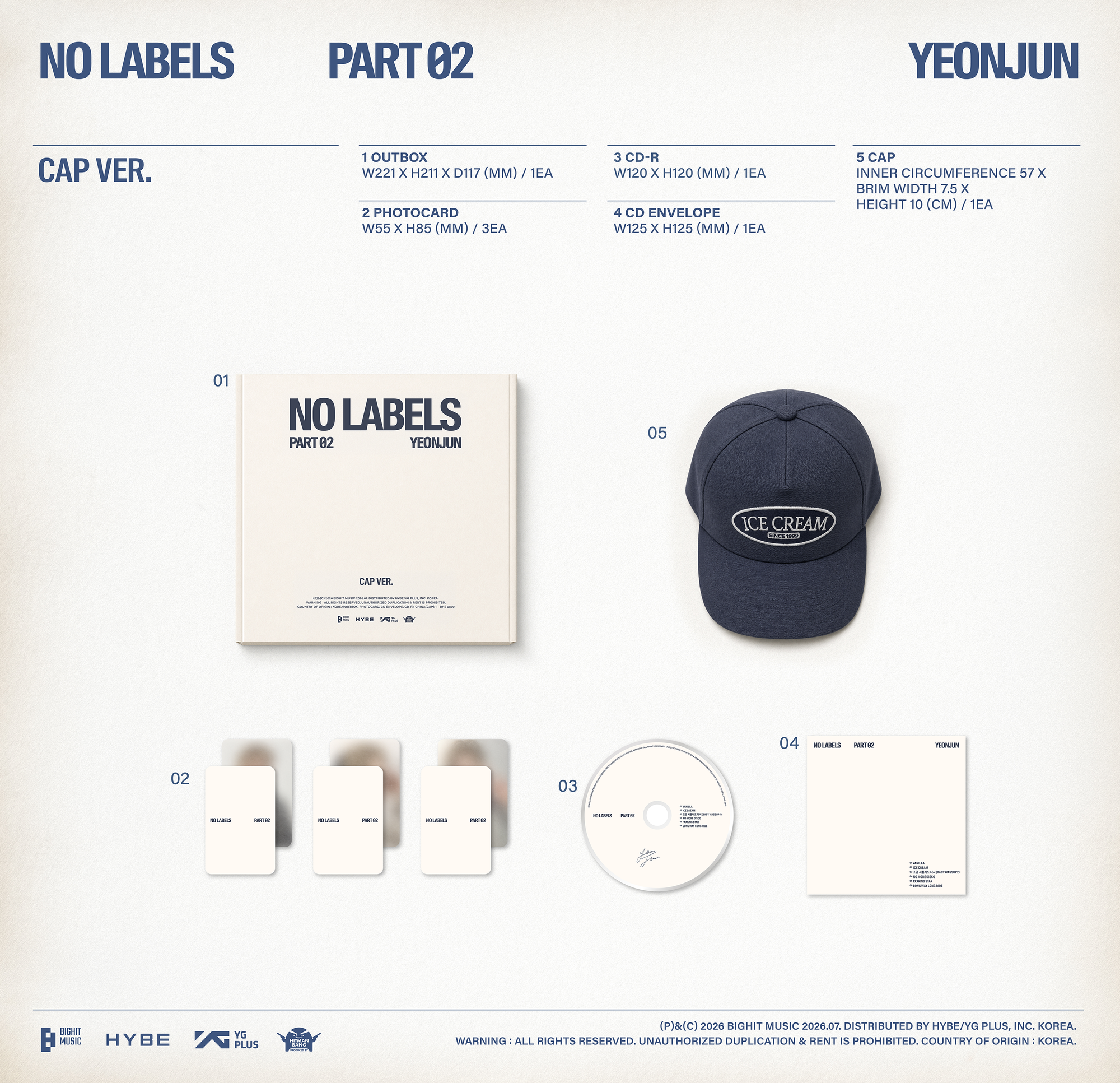 YEONJUN 2ND MINI ALBUM [NO LABELS: PART 02] (CAP VER.)