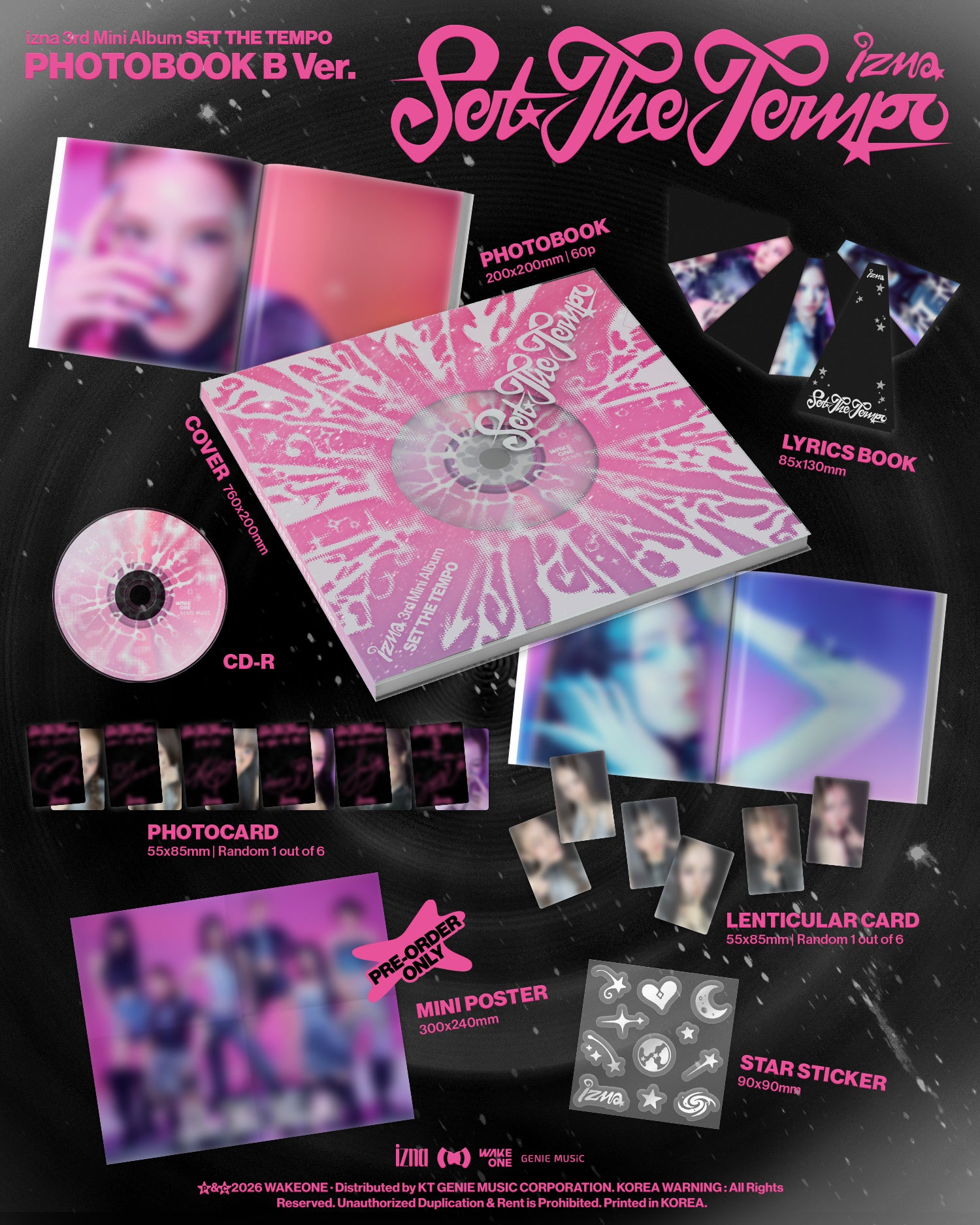 IZNA 3RD MINI ALBUM [SET THE TEMPO] (PHOTOBOOK VER.)