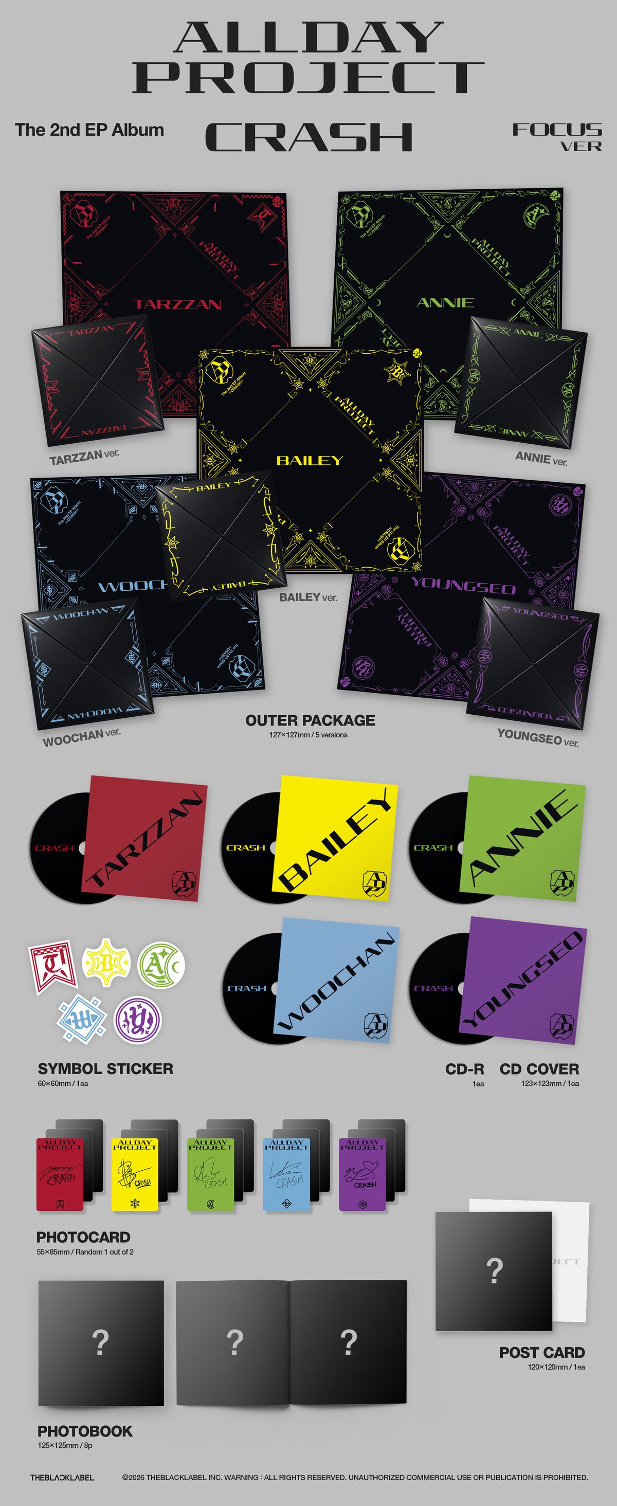 ALLDAY PROJECT 2ND EP ALBUM 'CRASH' (FOCUS VER.)