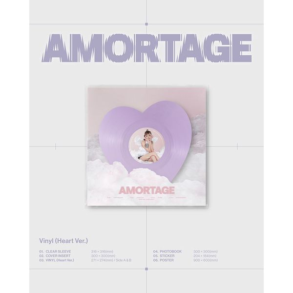 BLACKPINK JISOO MINI ALBUM [AMORTAGE] (VINYL VER.) (HEART / PINK VER.)
